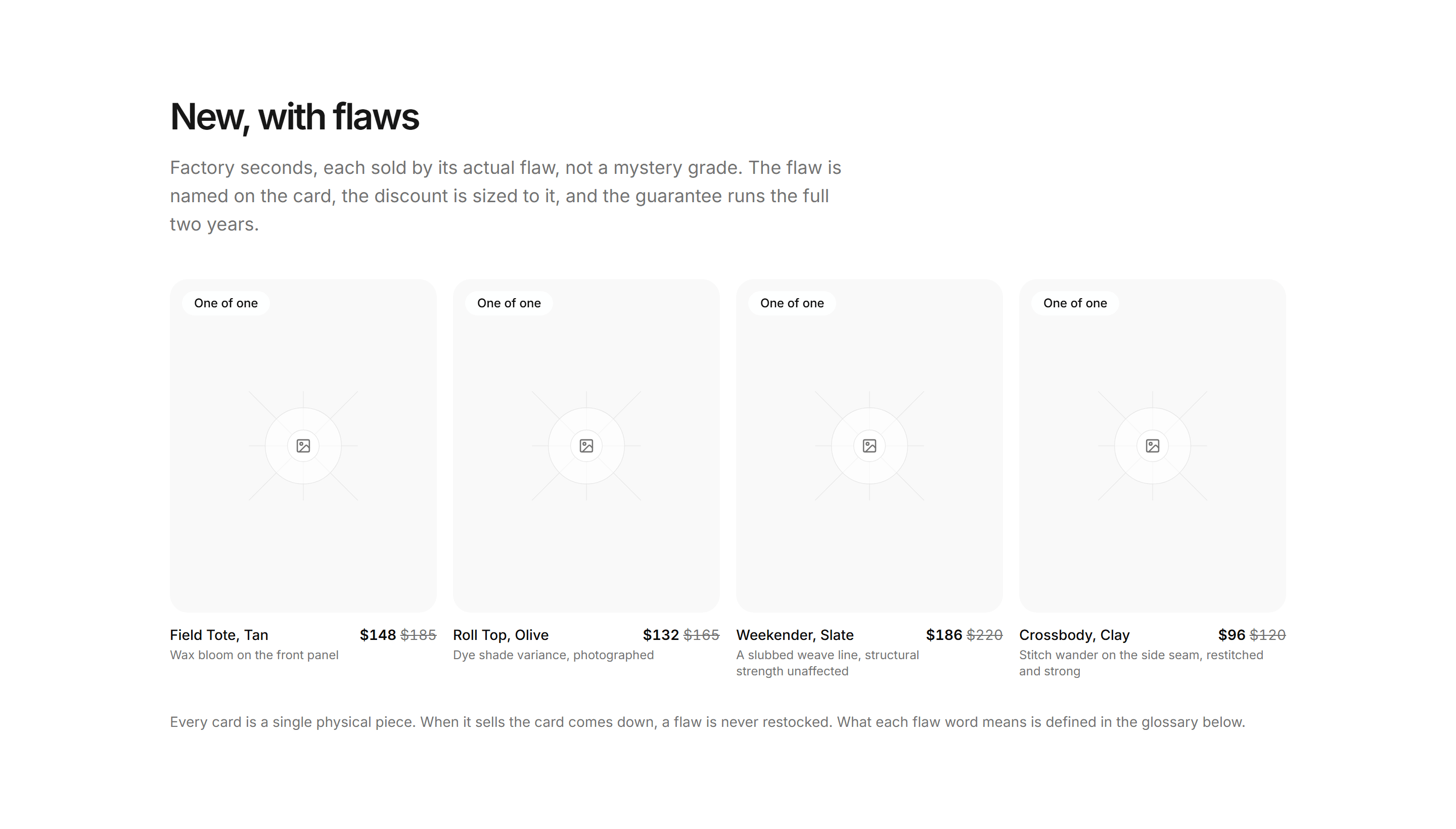 Ecommerce Seconds and Outlet: Seconds Grid