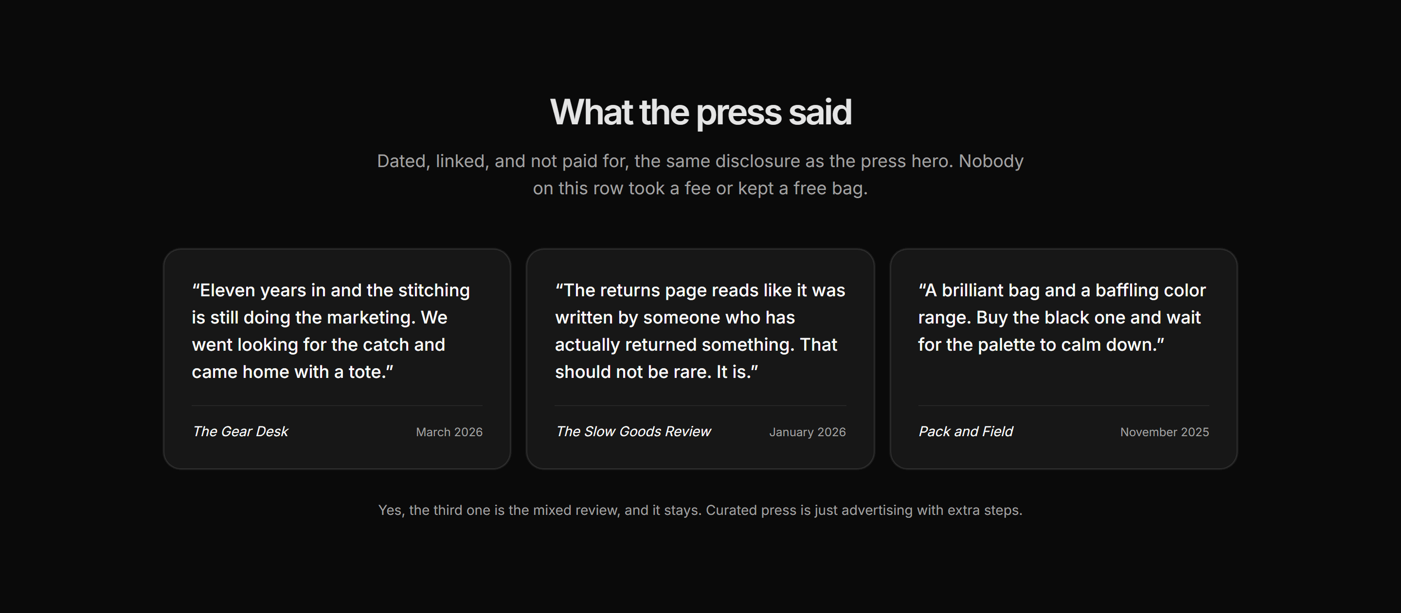 Ecommerce Social Proof: Press Mentions Row