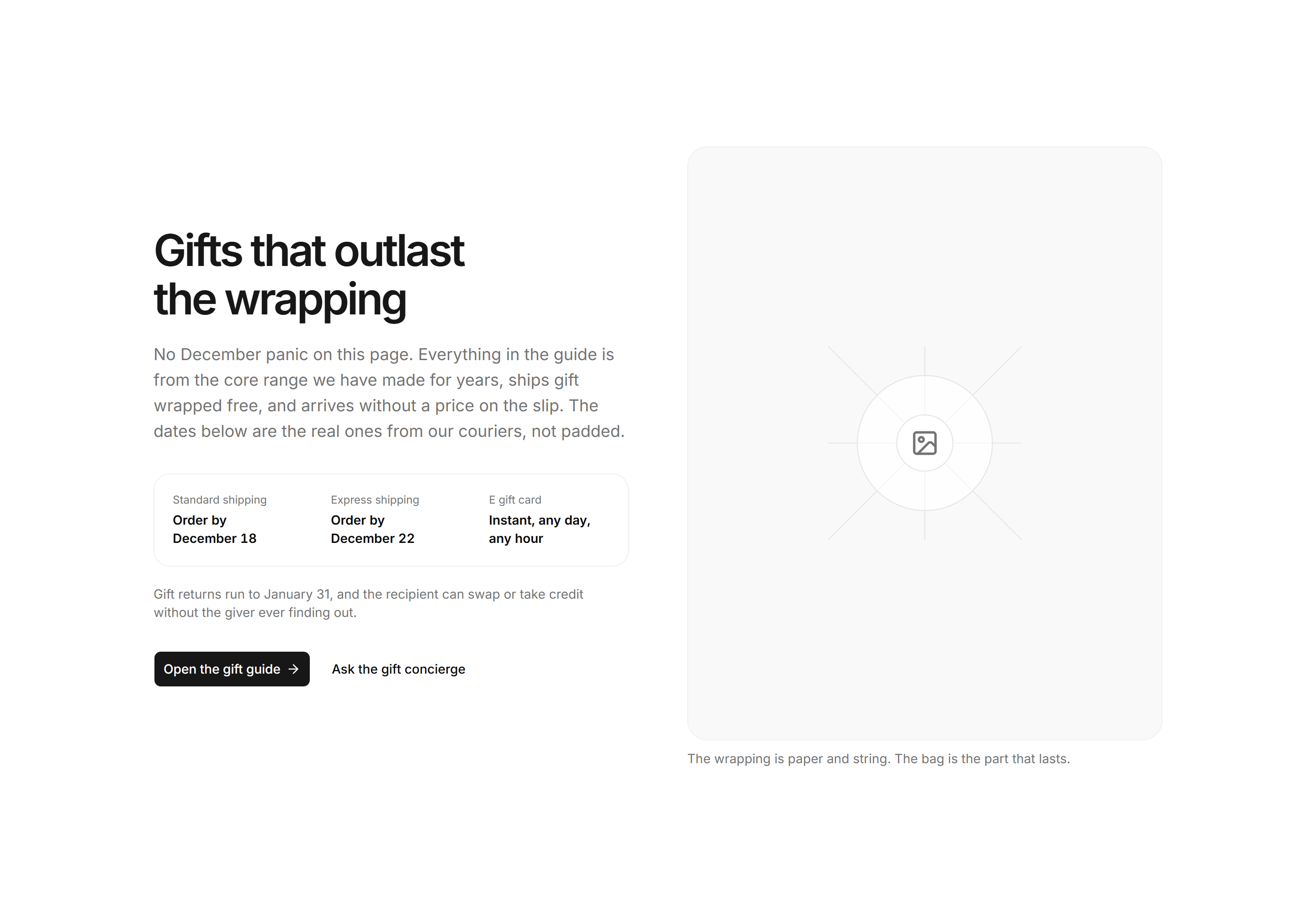 Ecommerce Hero: Gift Season Hero