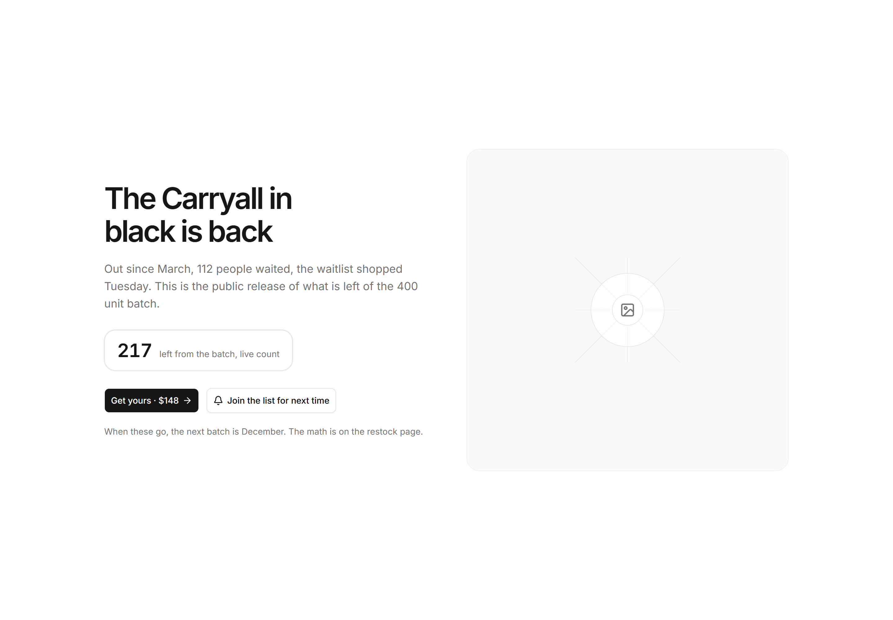 Ecommerce Hero: Restock Hero