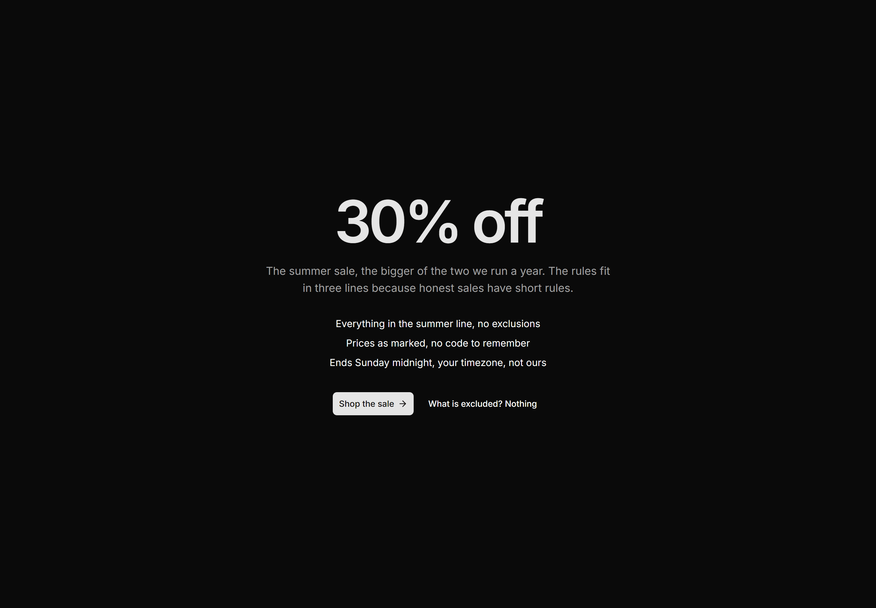 Ecommerce Hero: Seasonal Sale Hero