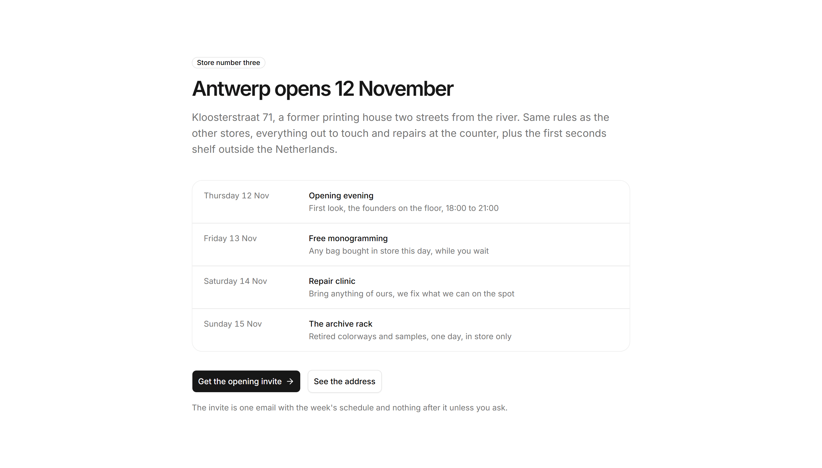 Ecommerce Store: Store Opening Announcement