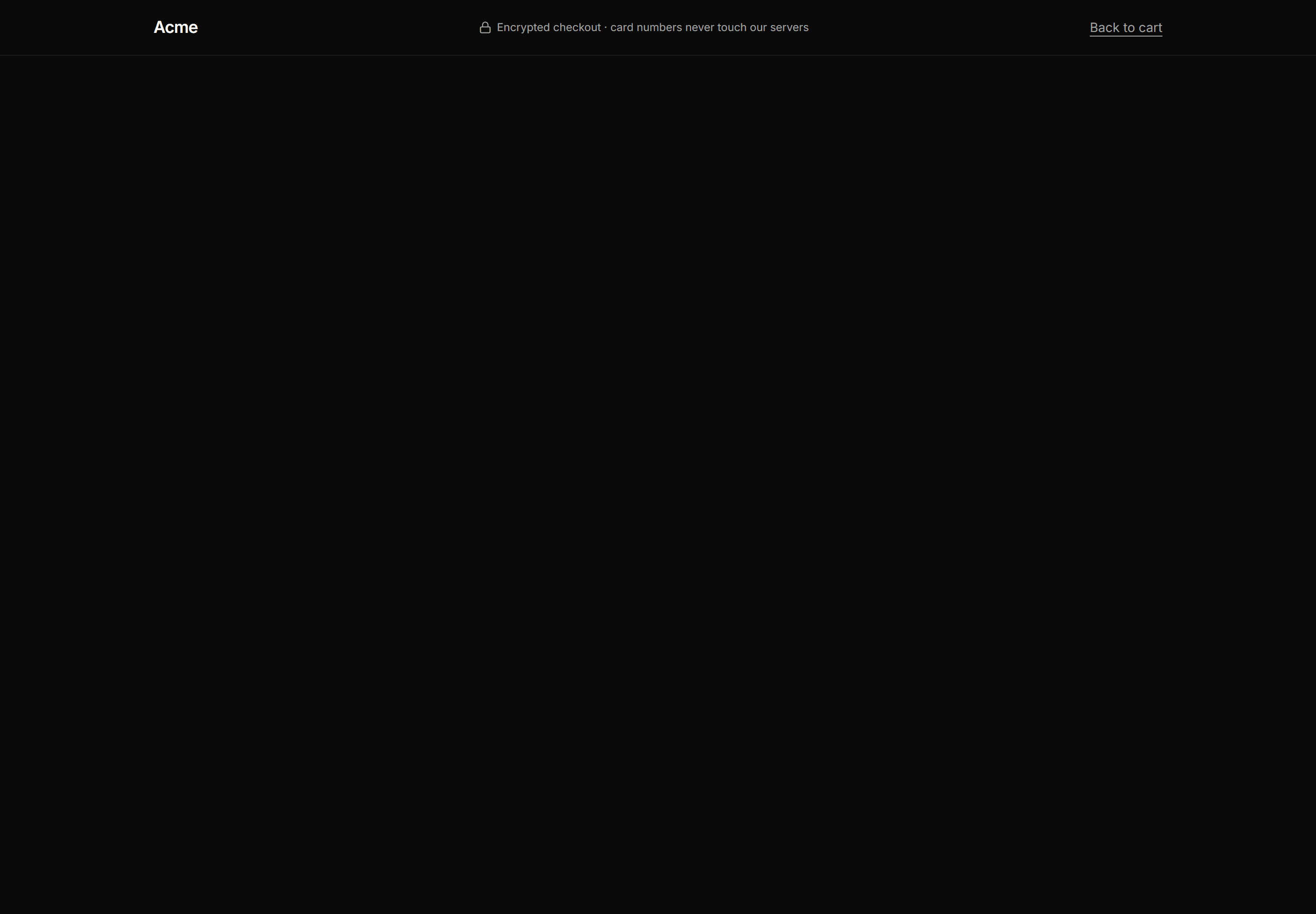Ecommerce Navbar: Checkout Header Lock