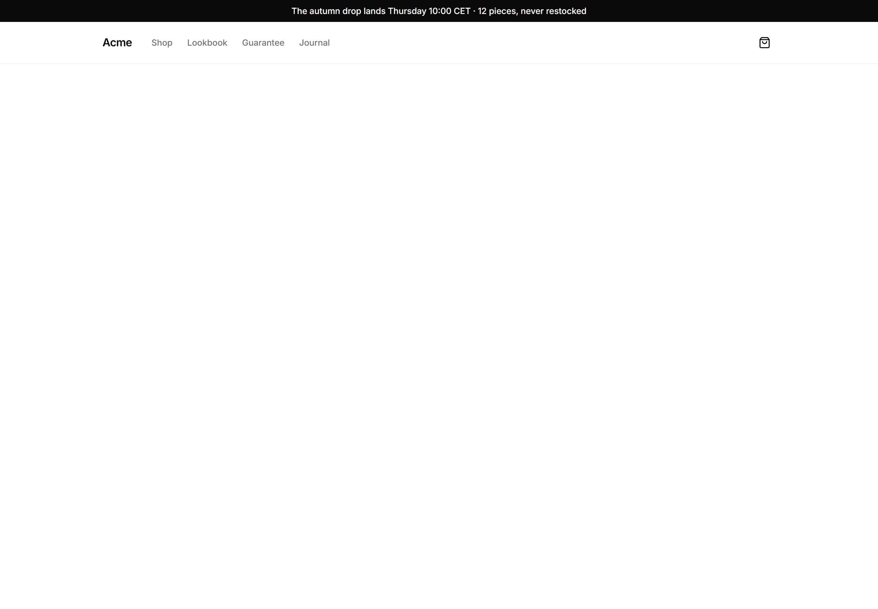 Ecommerce Navbar: Nav With Announcement