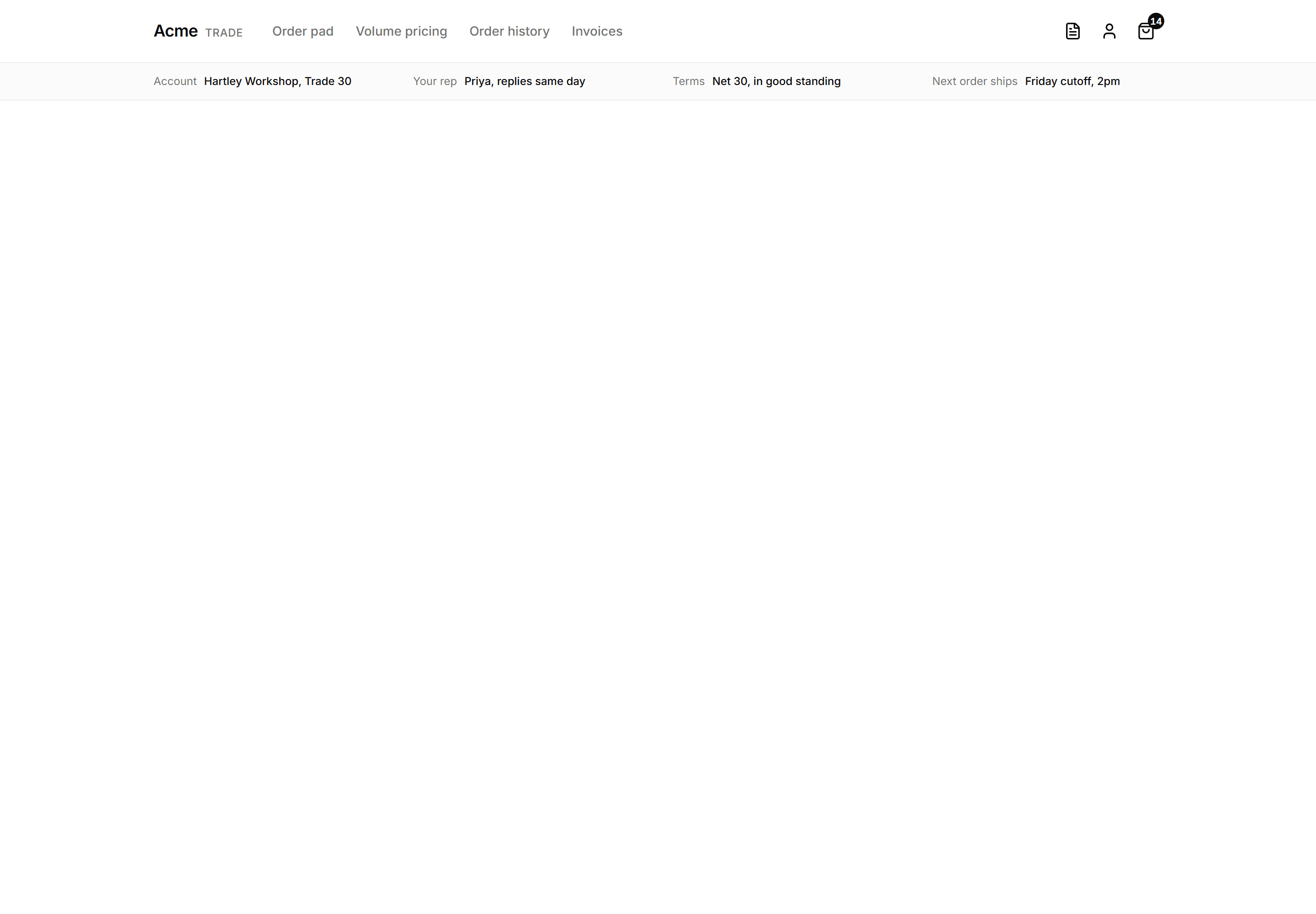 Ecommerce Navbar: Trade Portal Navbar