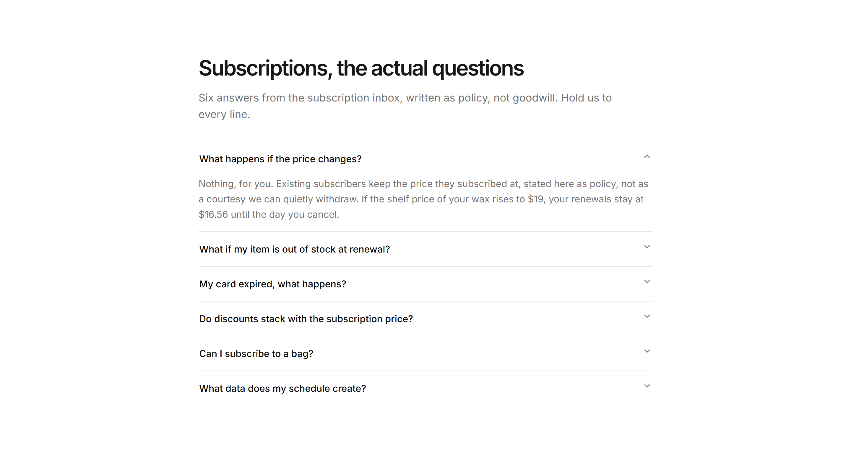 Ecommerce Subscription: Subscription Faq