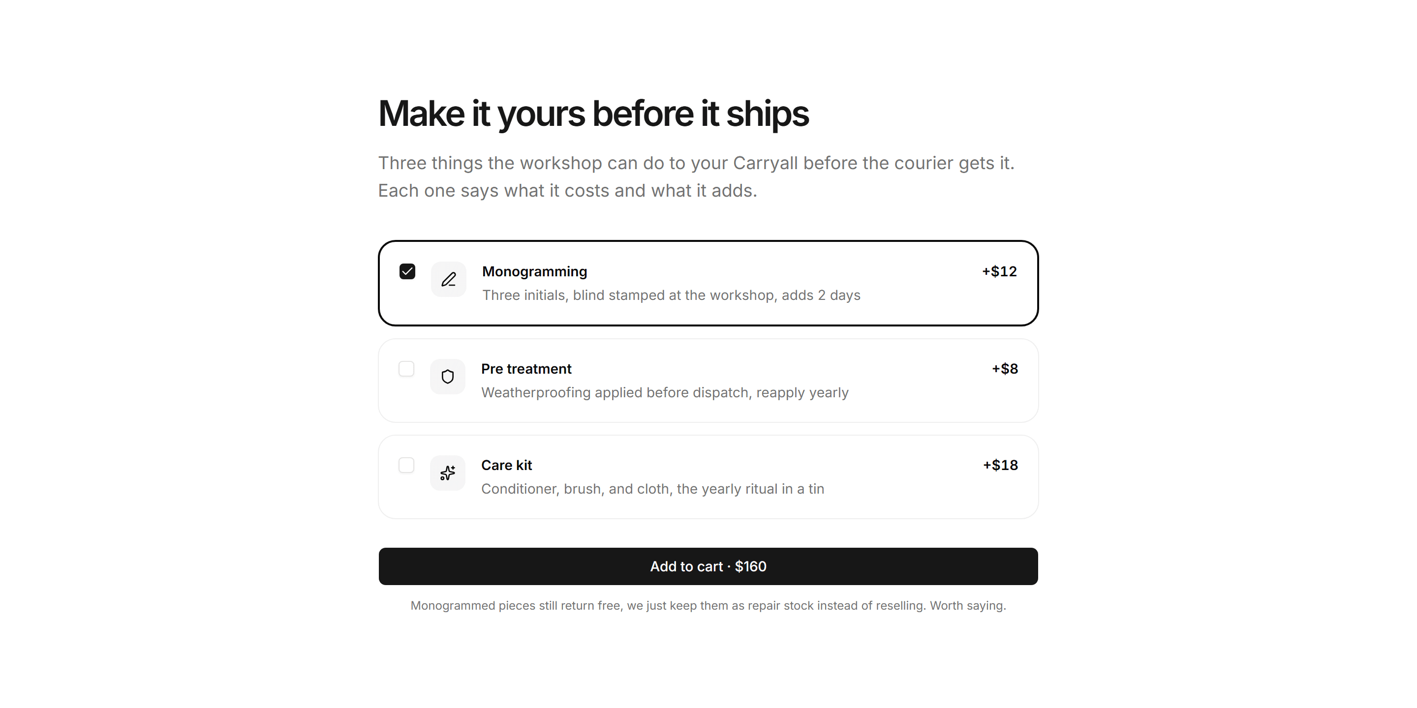 Ecommerce Upsell: Add On Services