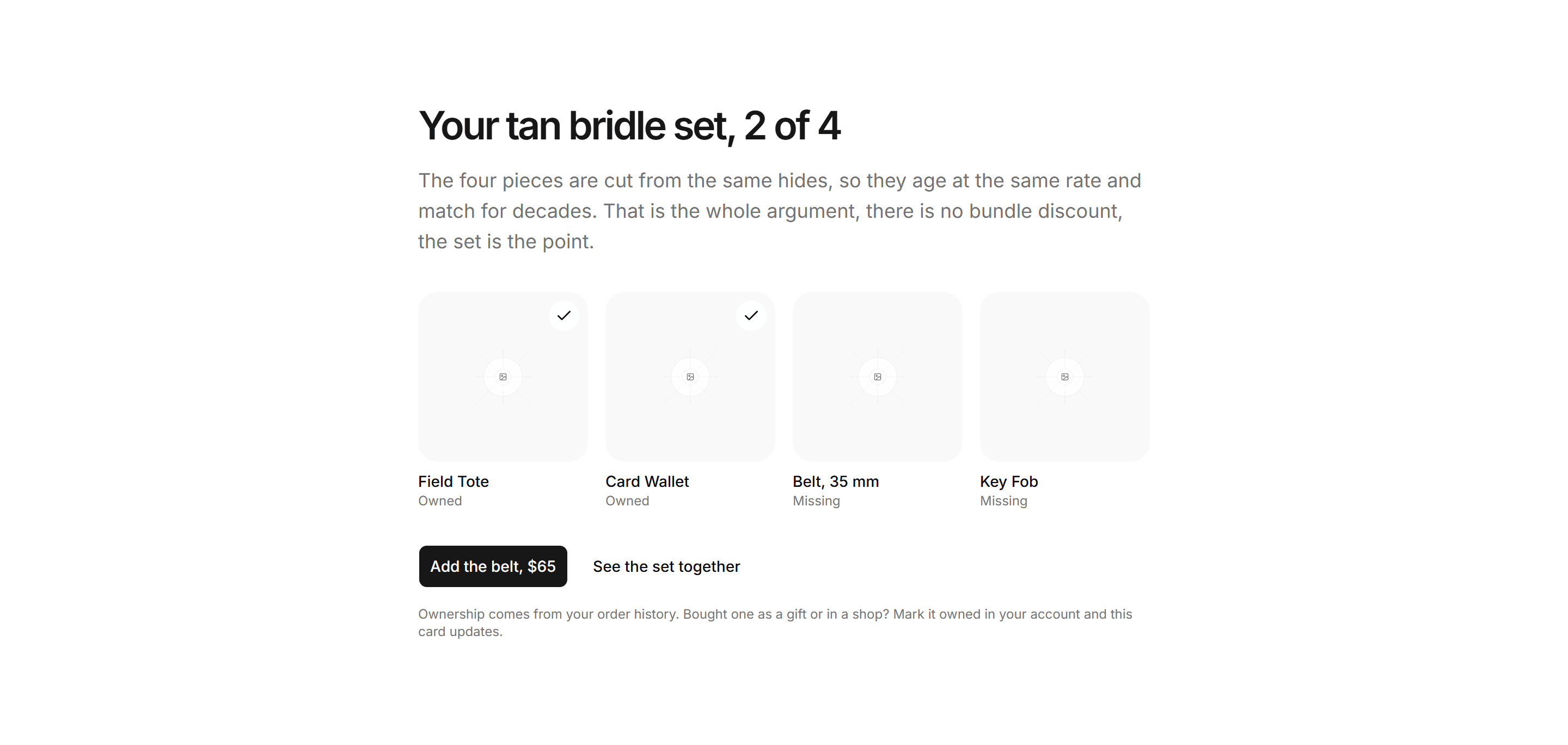 Ecommerce Upsell: Complete The Set Progress