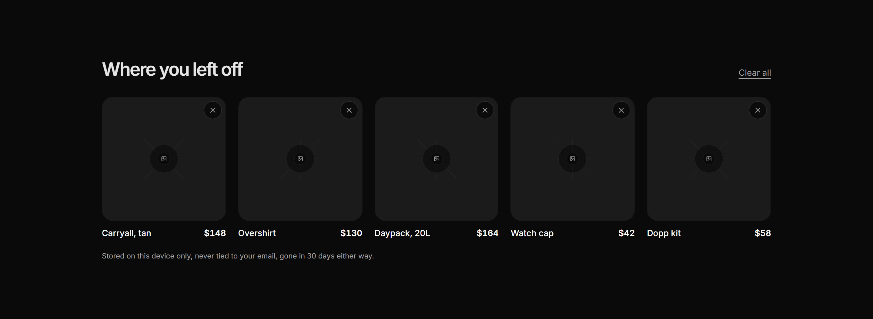Ecommerce Upsell: Recently Viewed Row