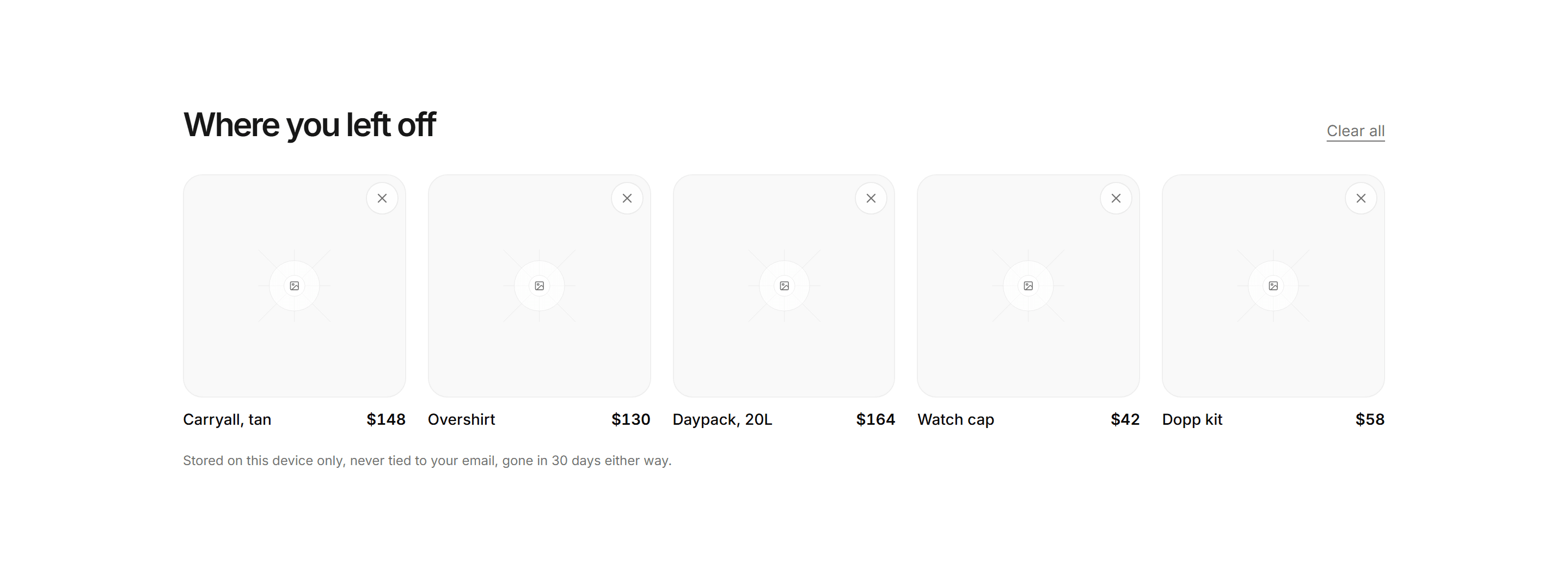 Ecommerce Upsell: Recently Viewed Row