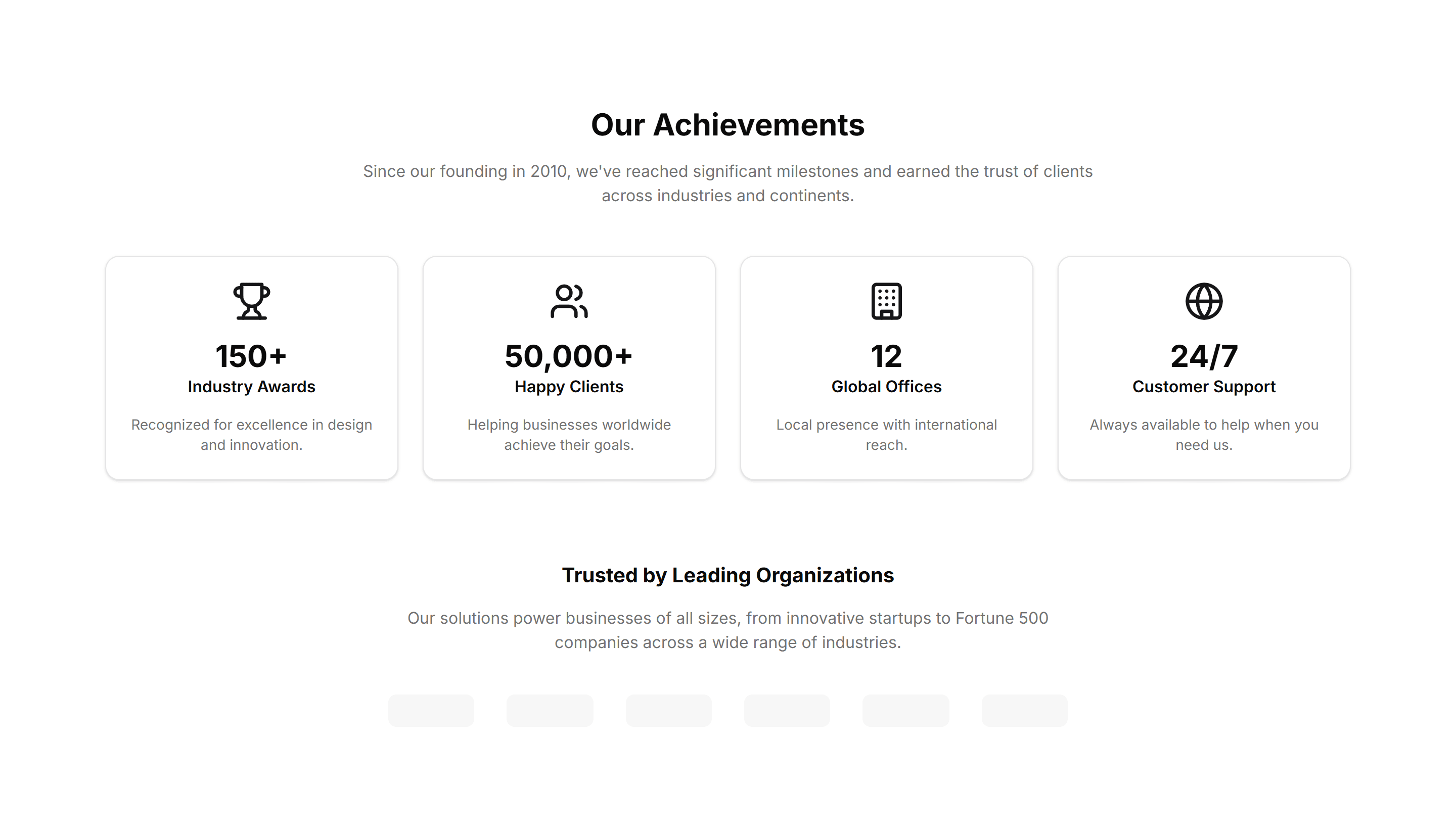 Marketing About Section: Achievements