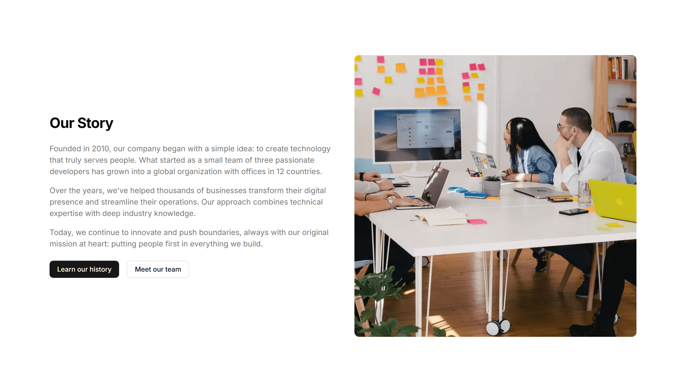 Marketing About Section: With Image