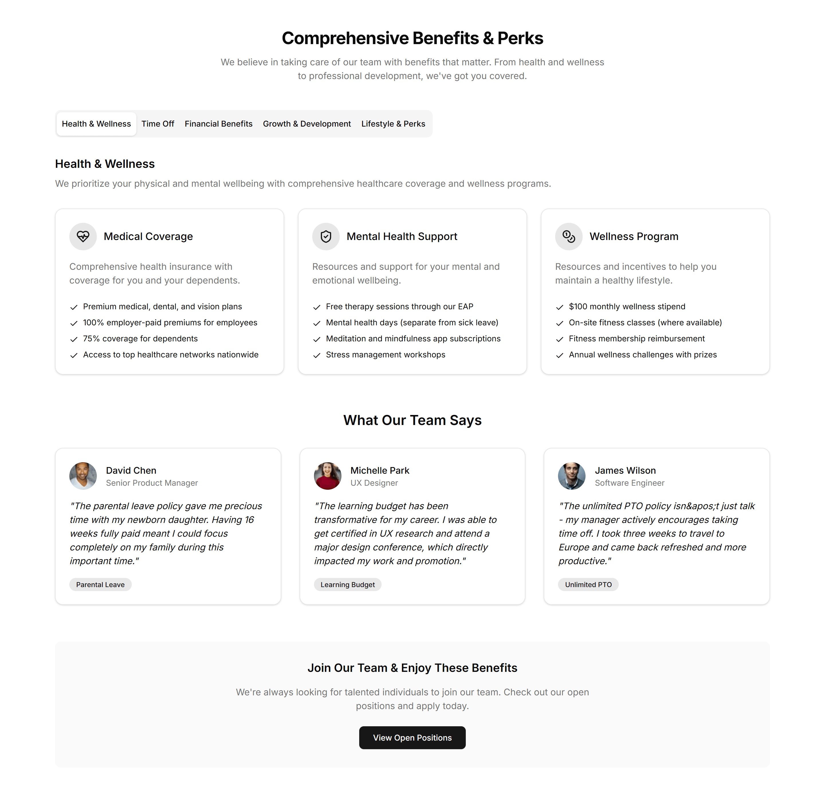 Marketing Career: Employee Benefits