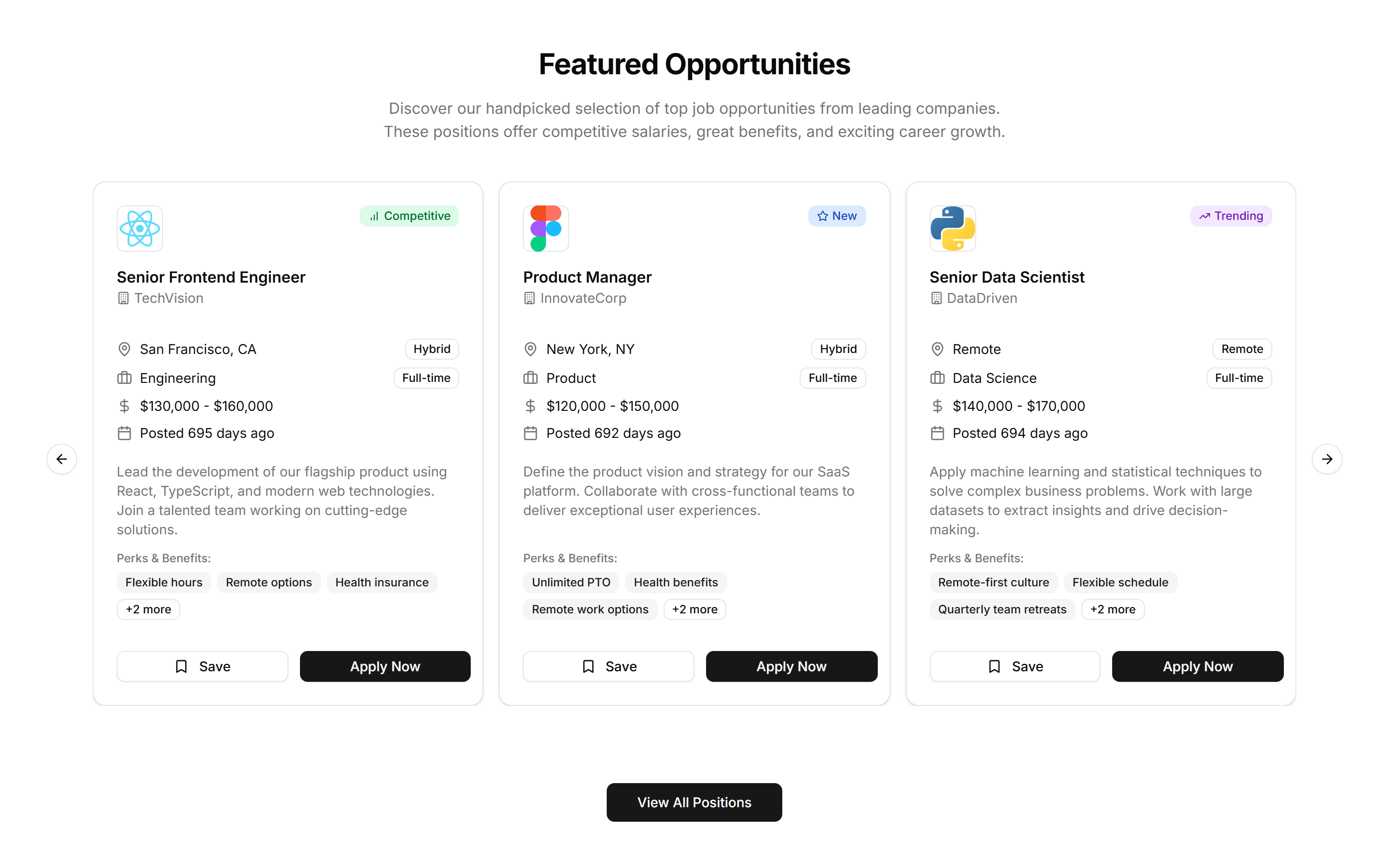 Marketing Career: Featured Job Slider