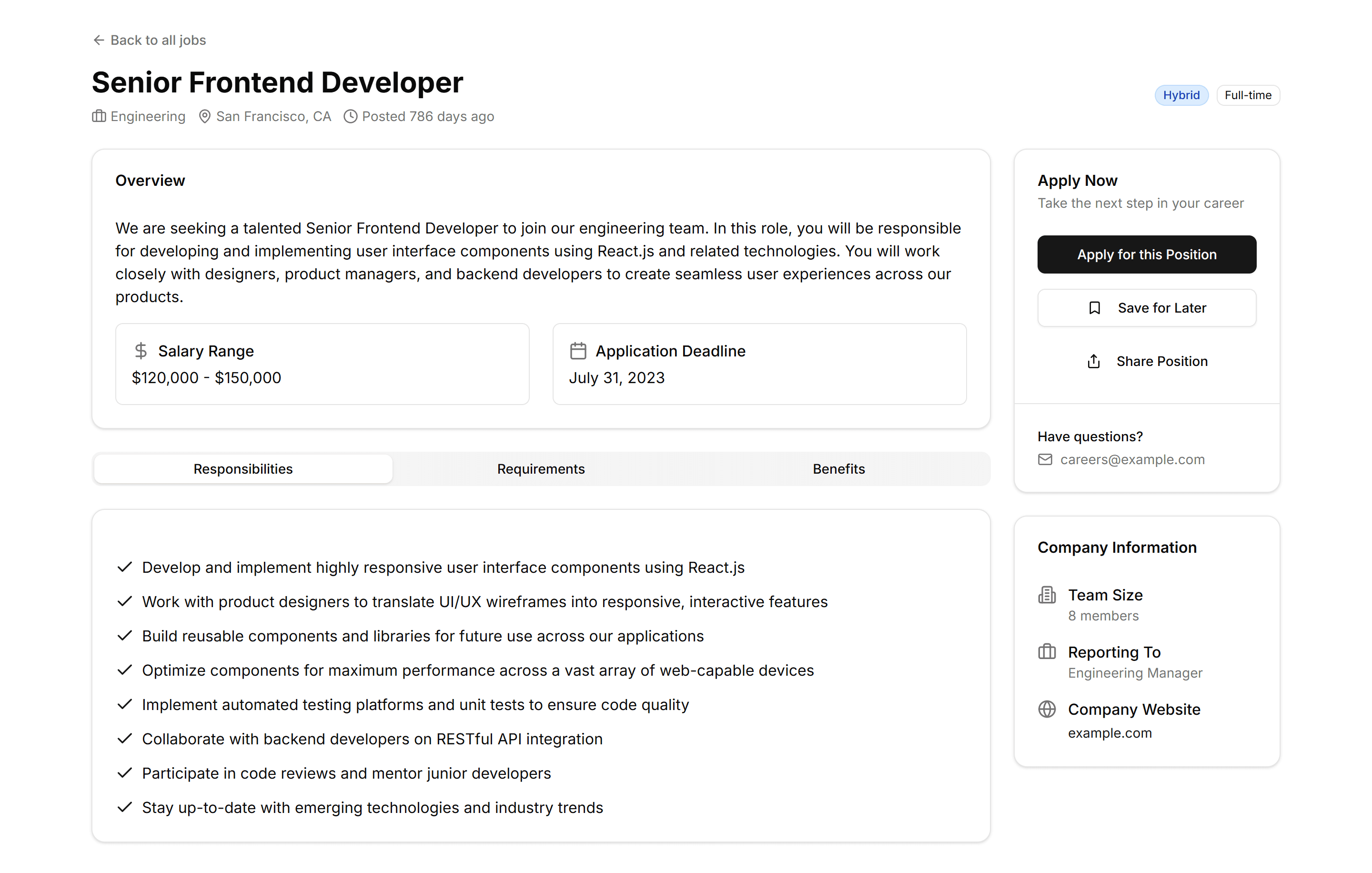 Marketing Career: Job Details