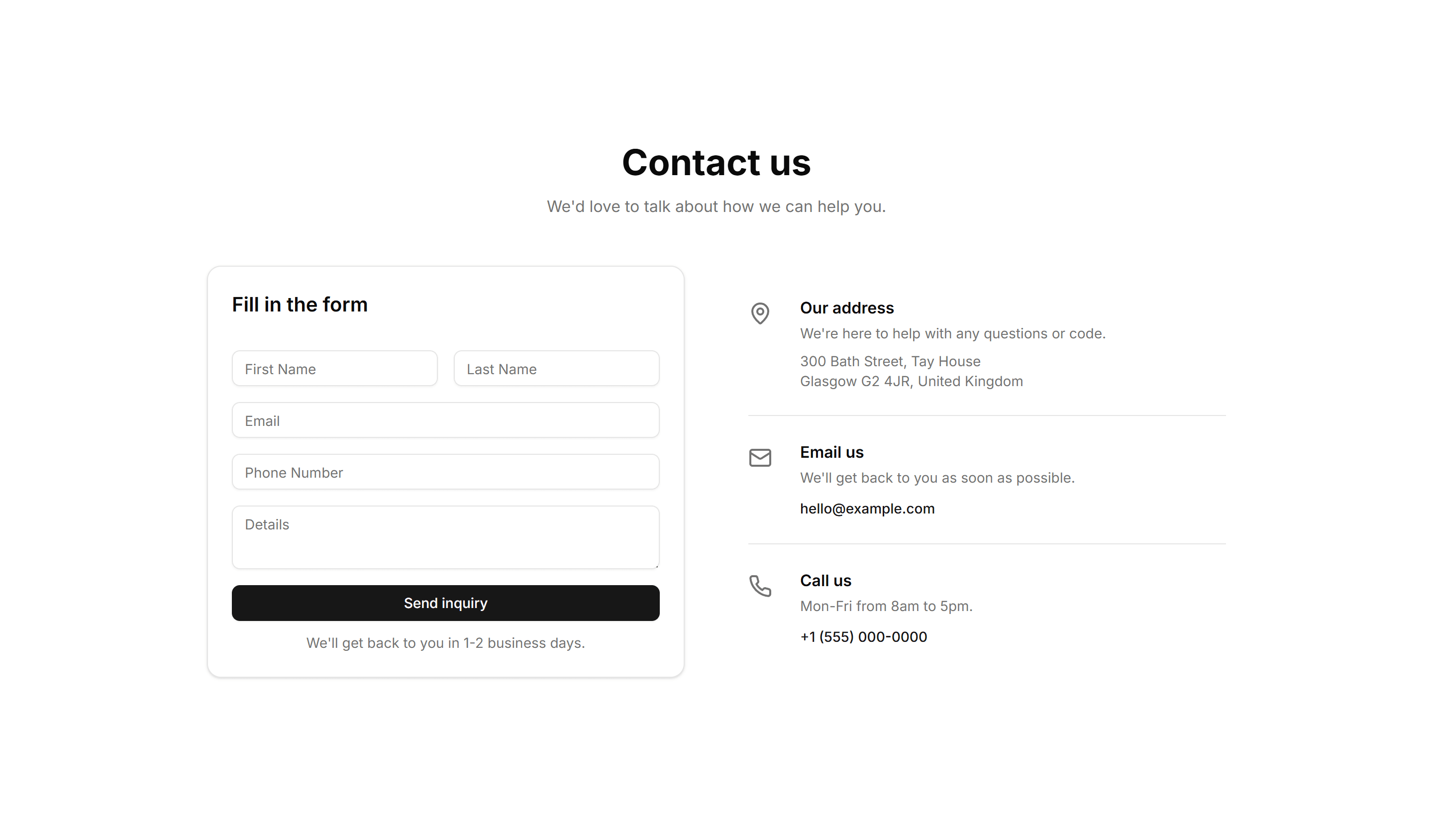Marketing (Legacy) Contact Section: Split With Details