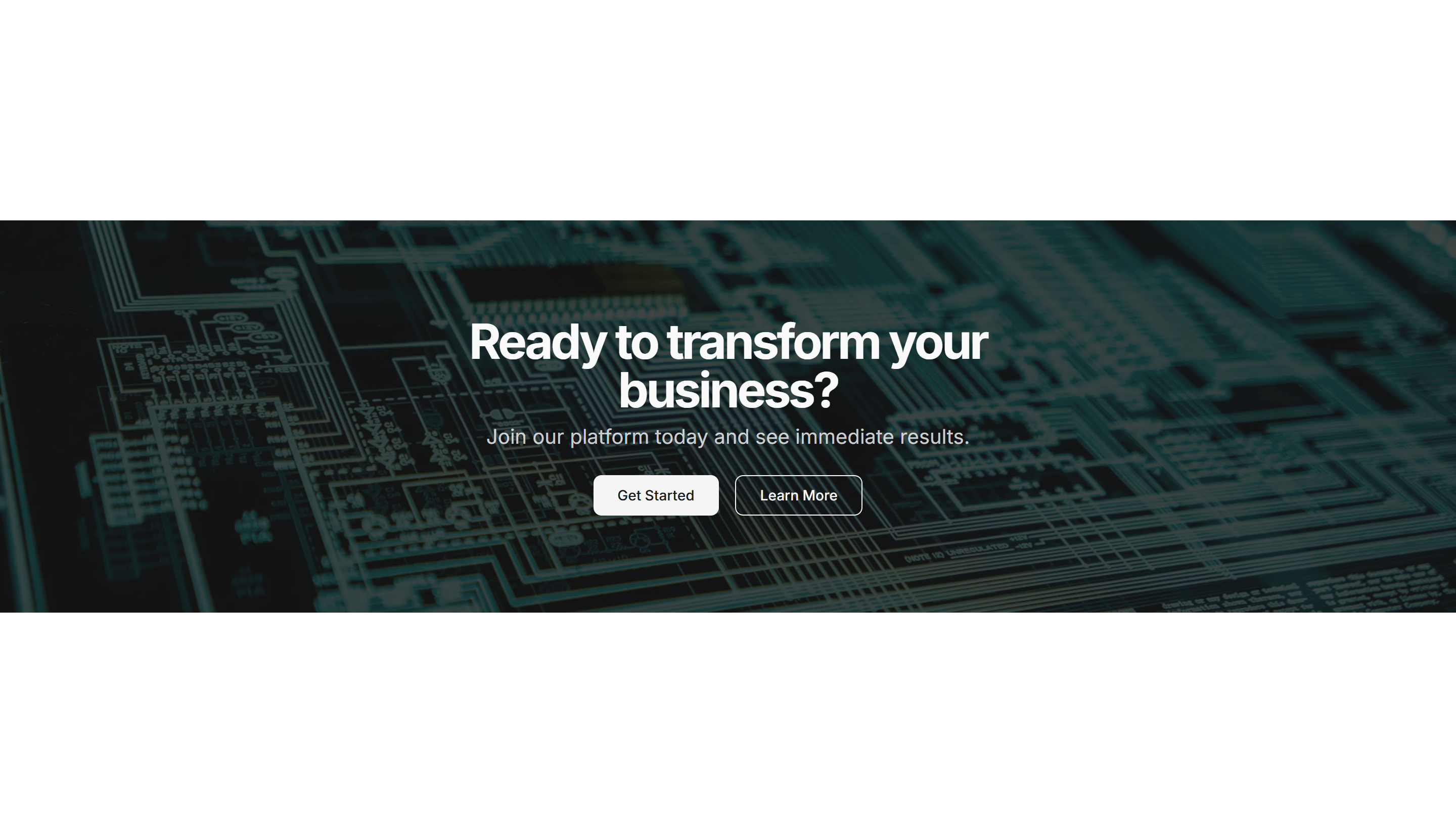 Marketing CTA Section: Banner With Background
