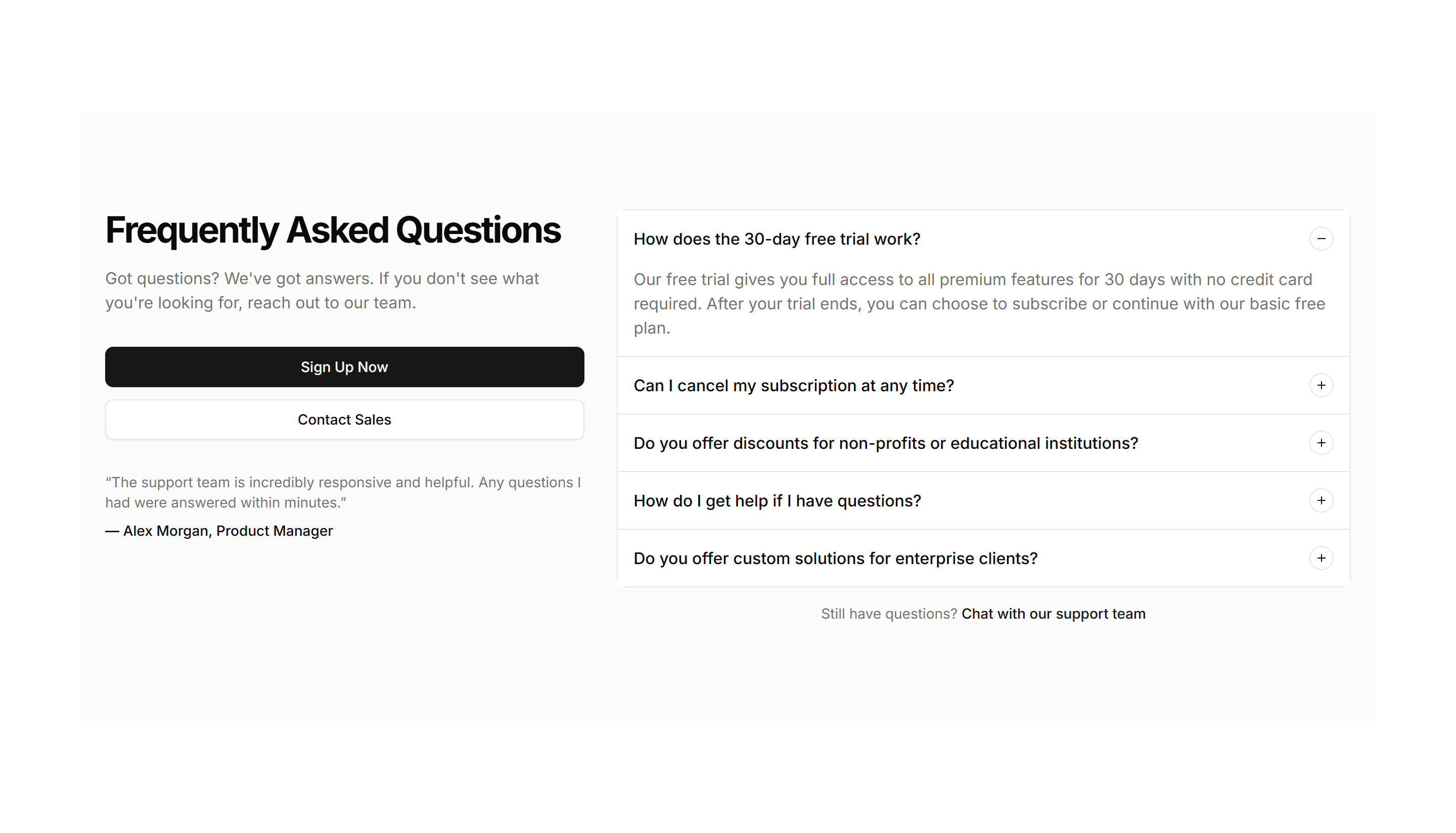Marketing CTA Section: FAQ CTA