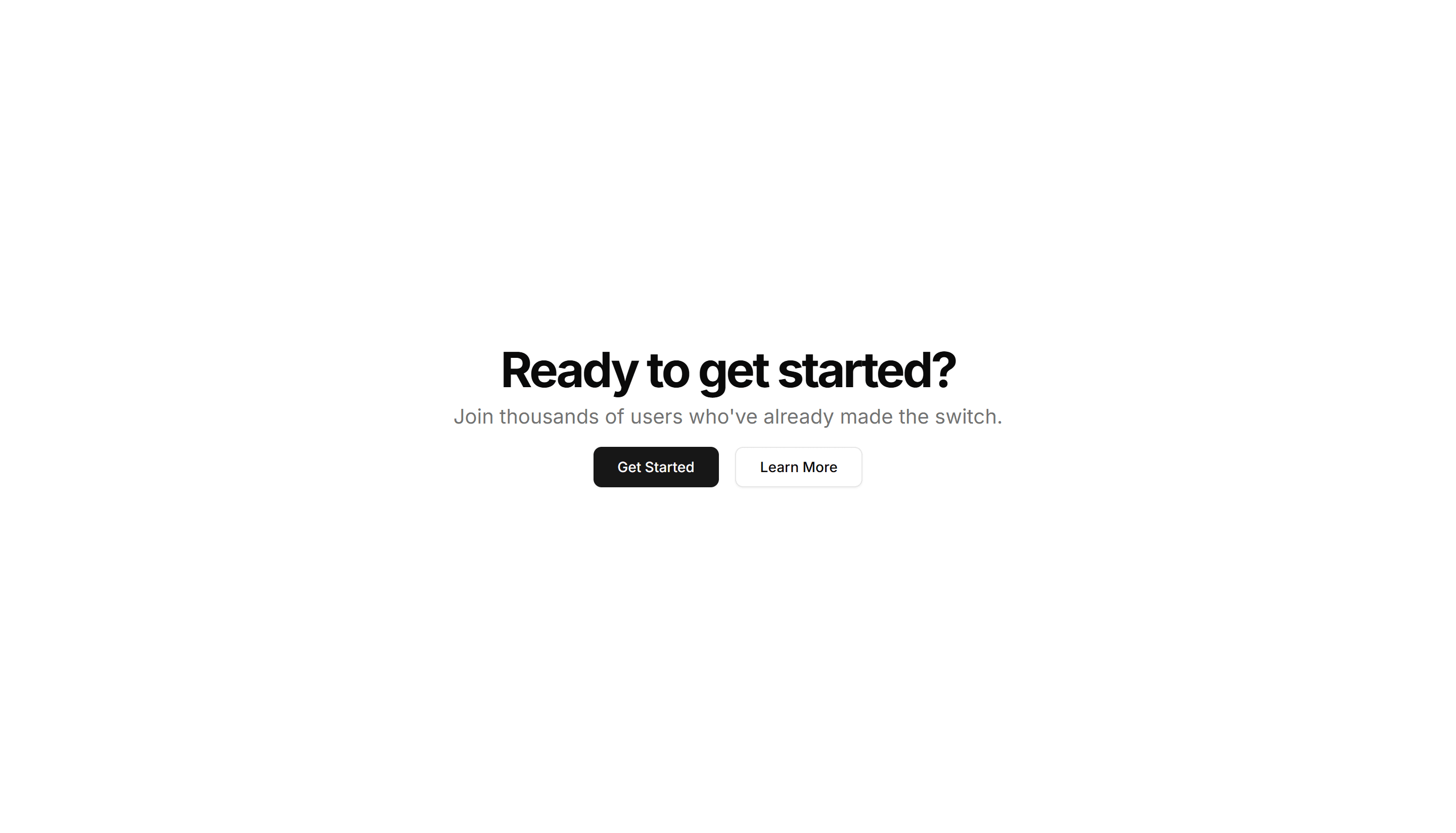 Marketing CTA Section: Simple Centered