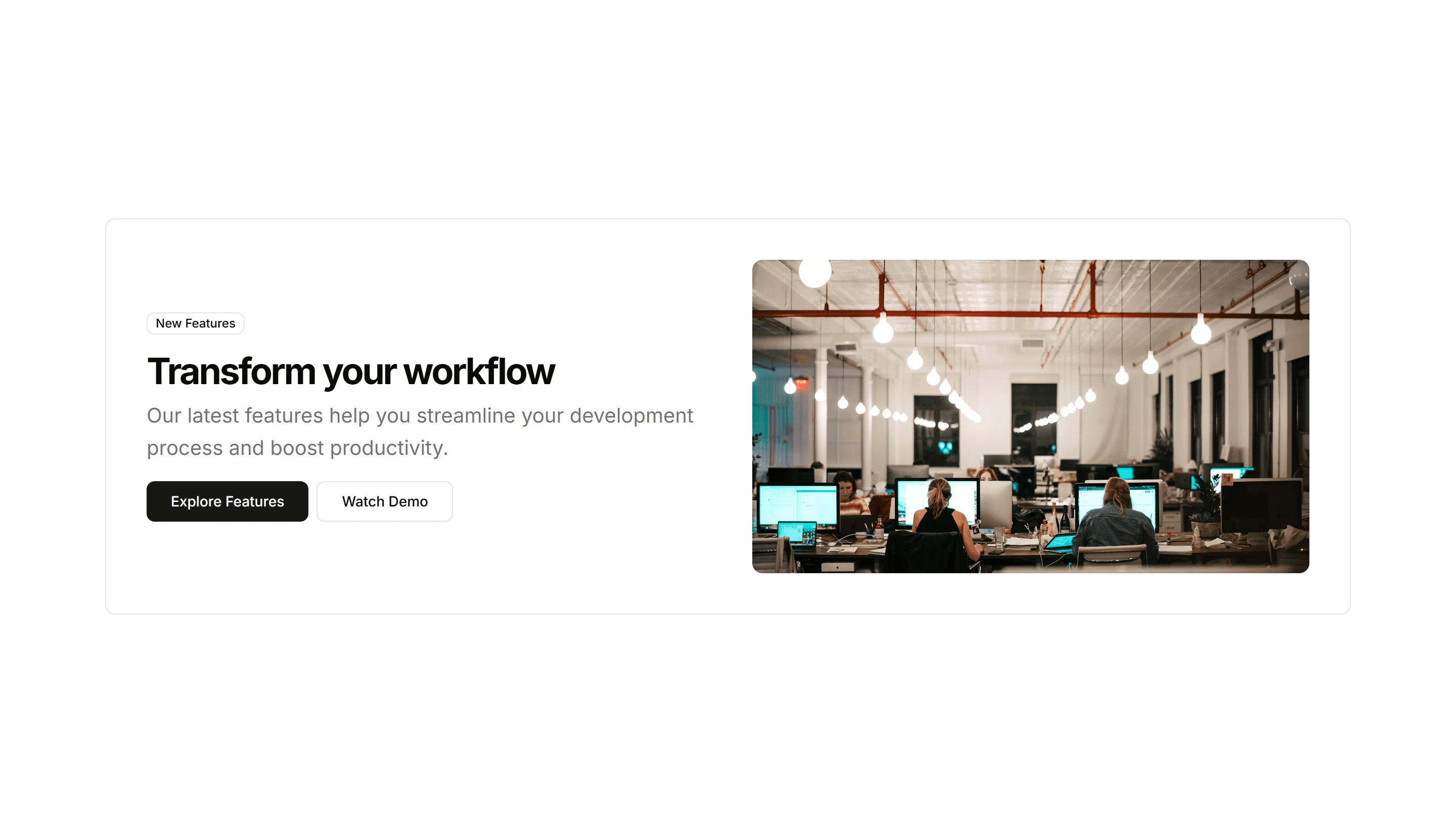 Marketing CTA Section: Split With Image