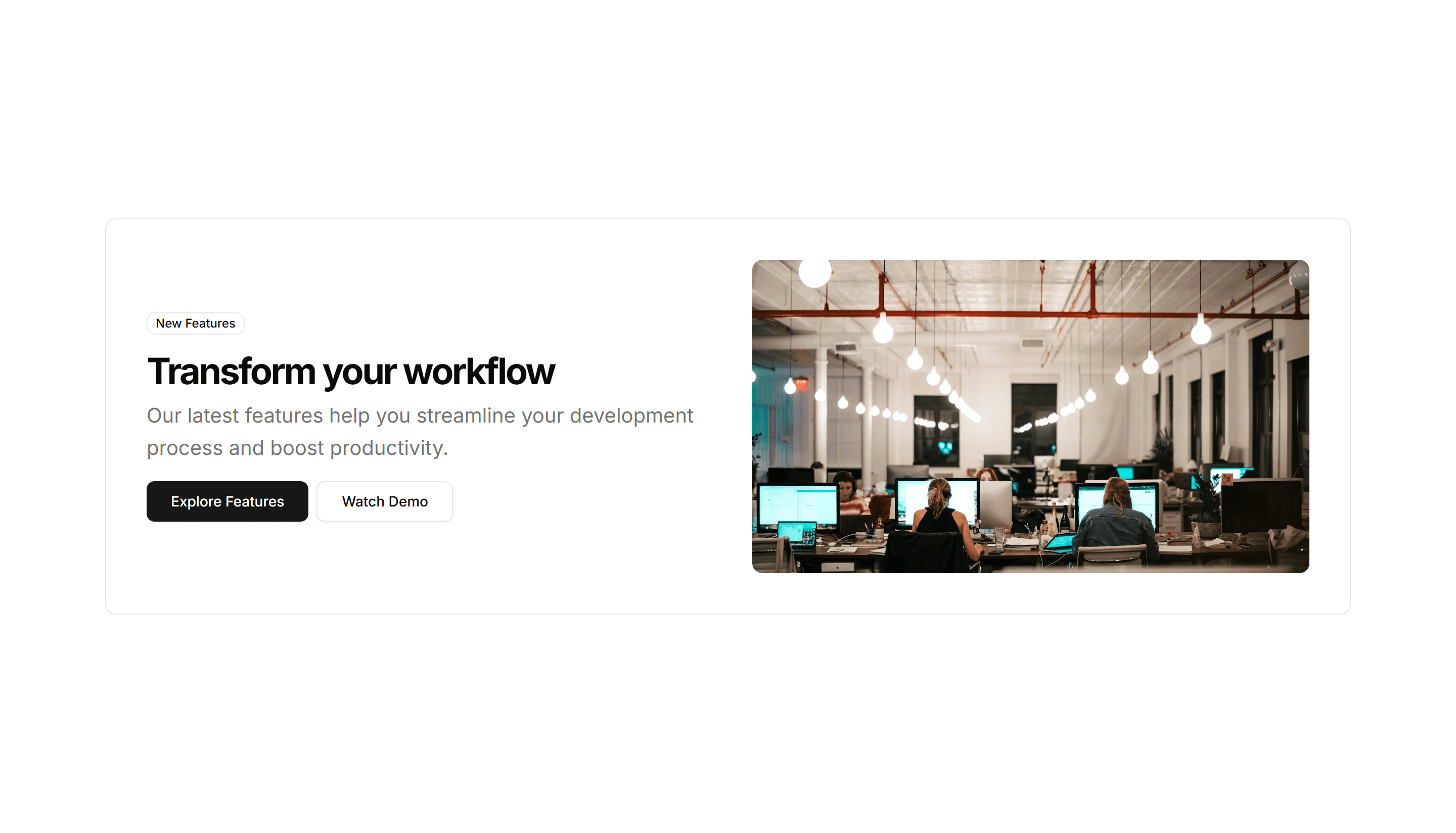 Marketing CTA Section: Split With Image