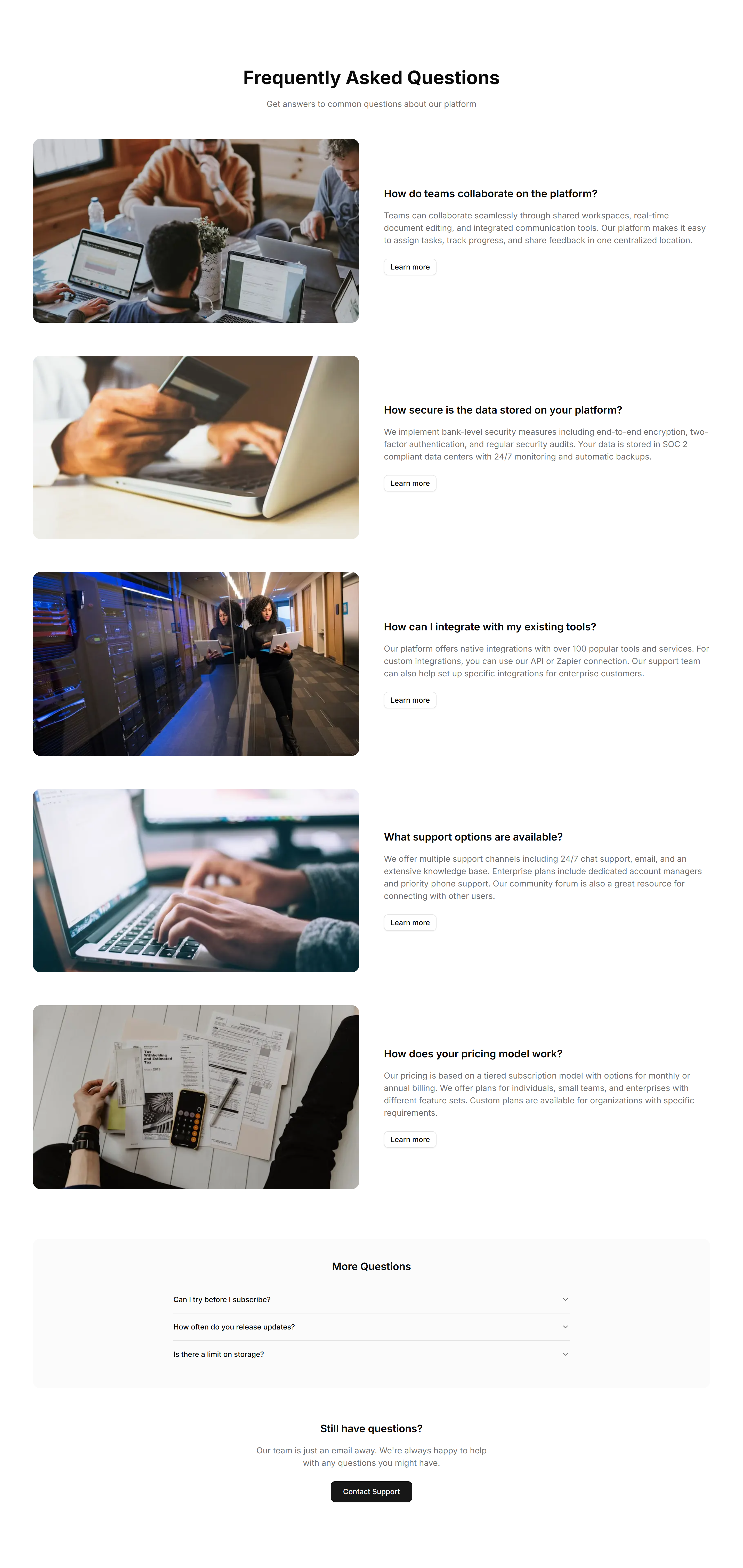 Marketing FAQ Section: Image Illustrated