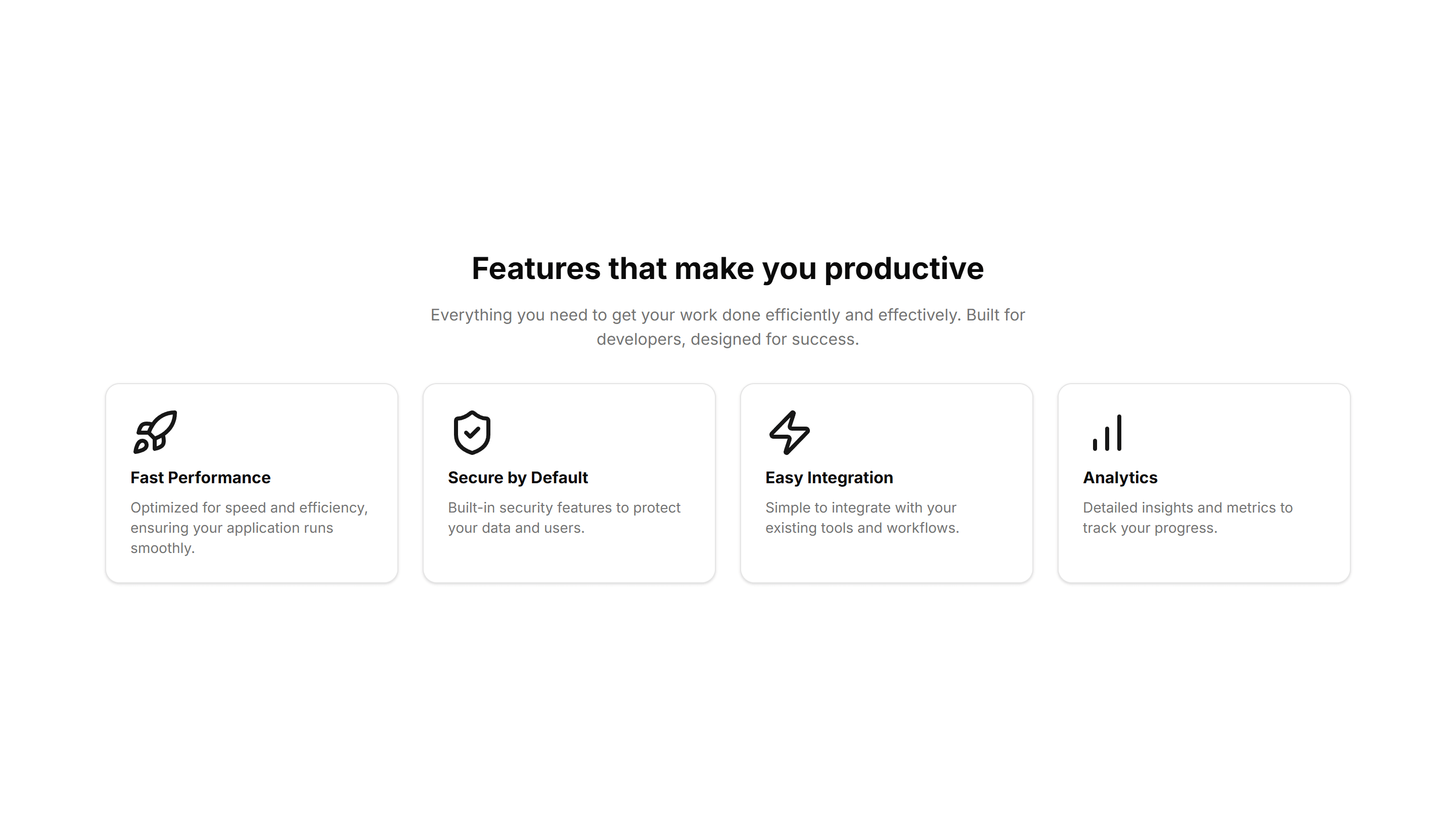 Marketing Feature Section: Simple