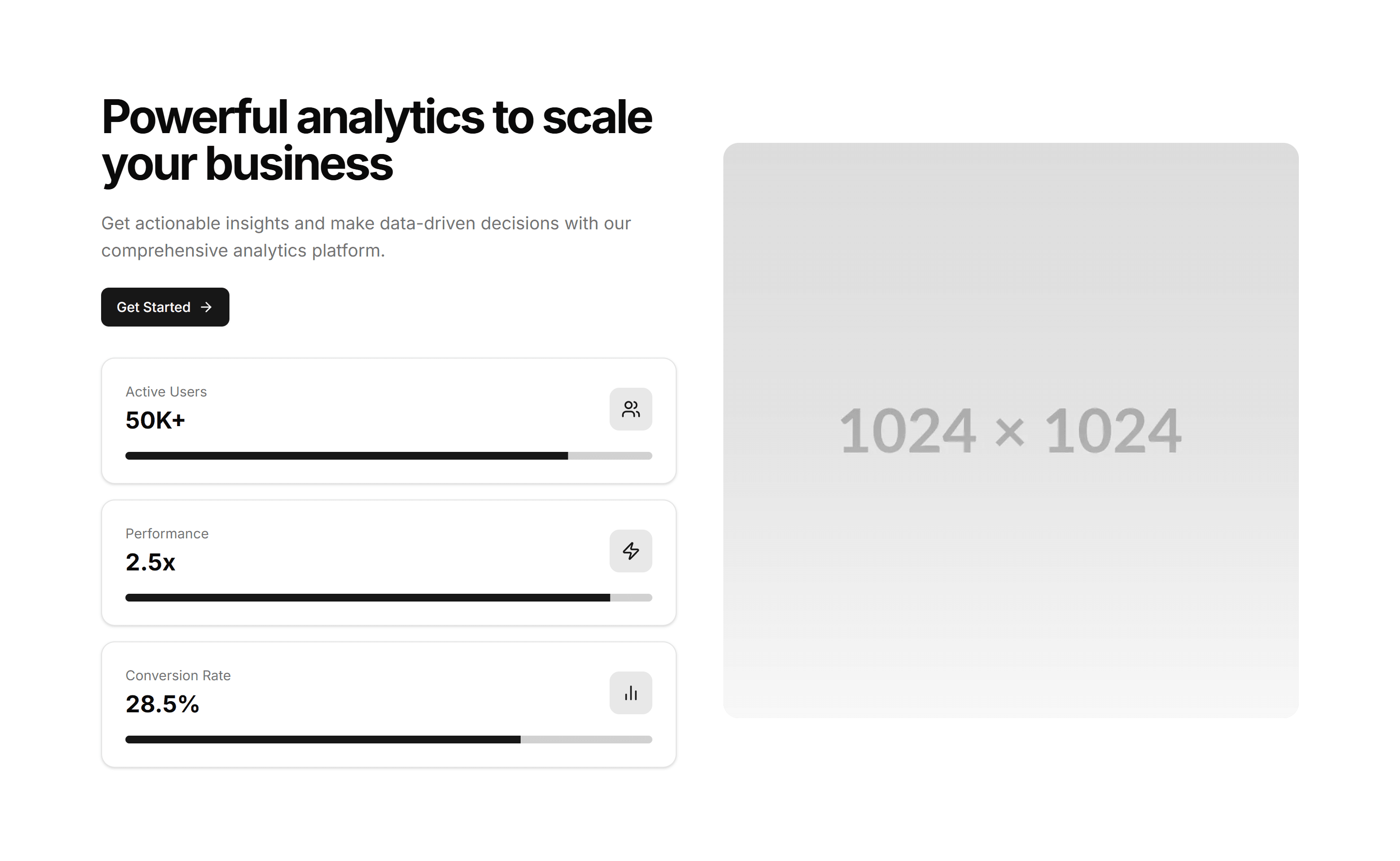 Marketing Feature Section: With Stats
