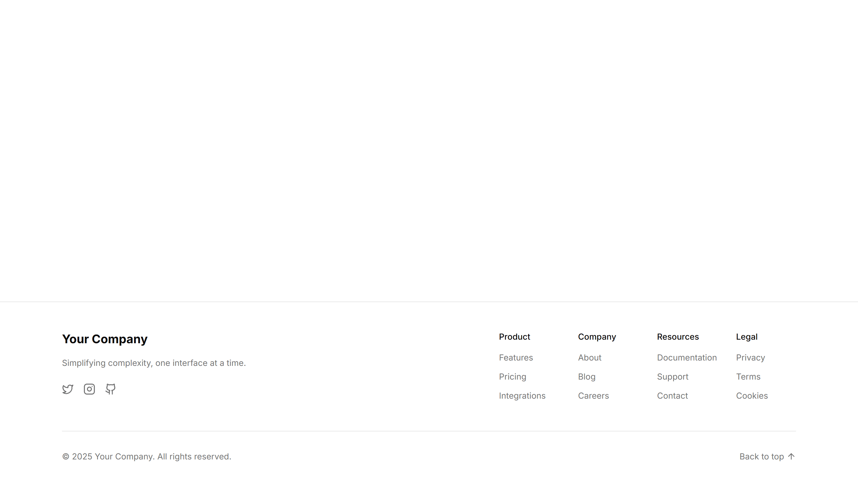 Marketing Footer: Minimal