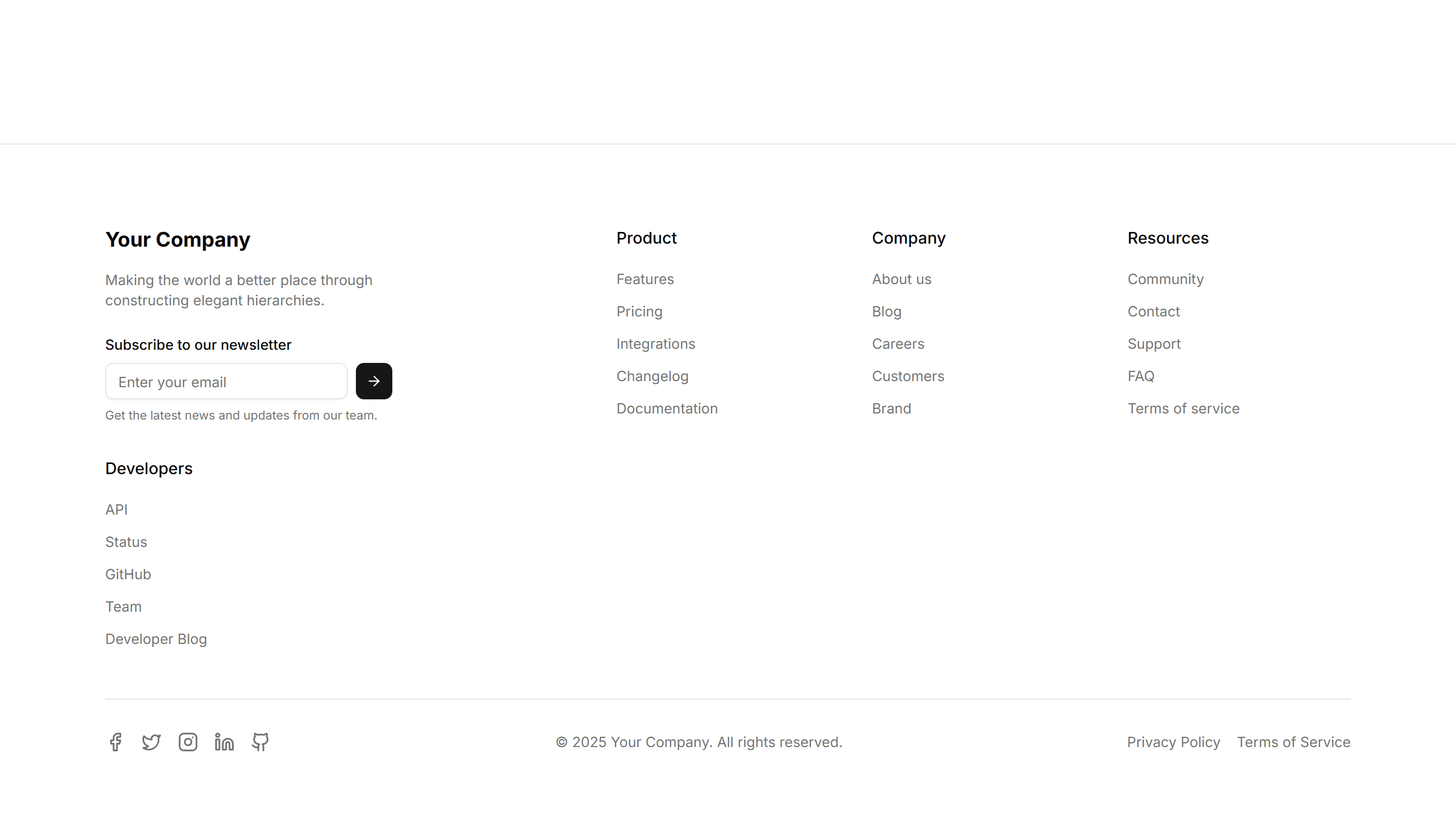 Marketing Footer: Multi Column