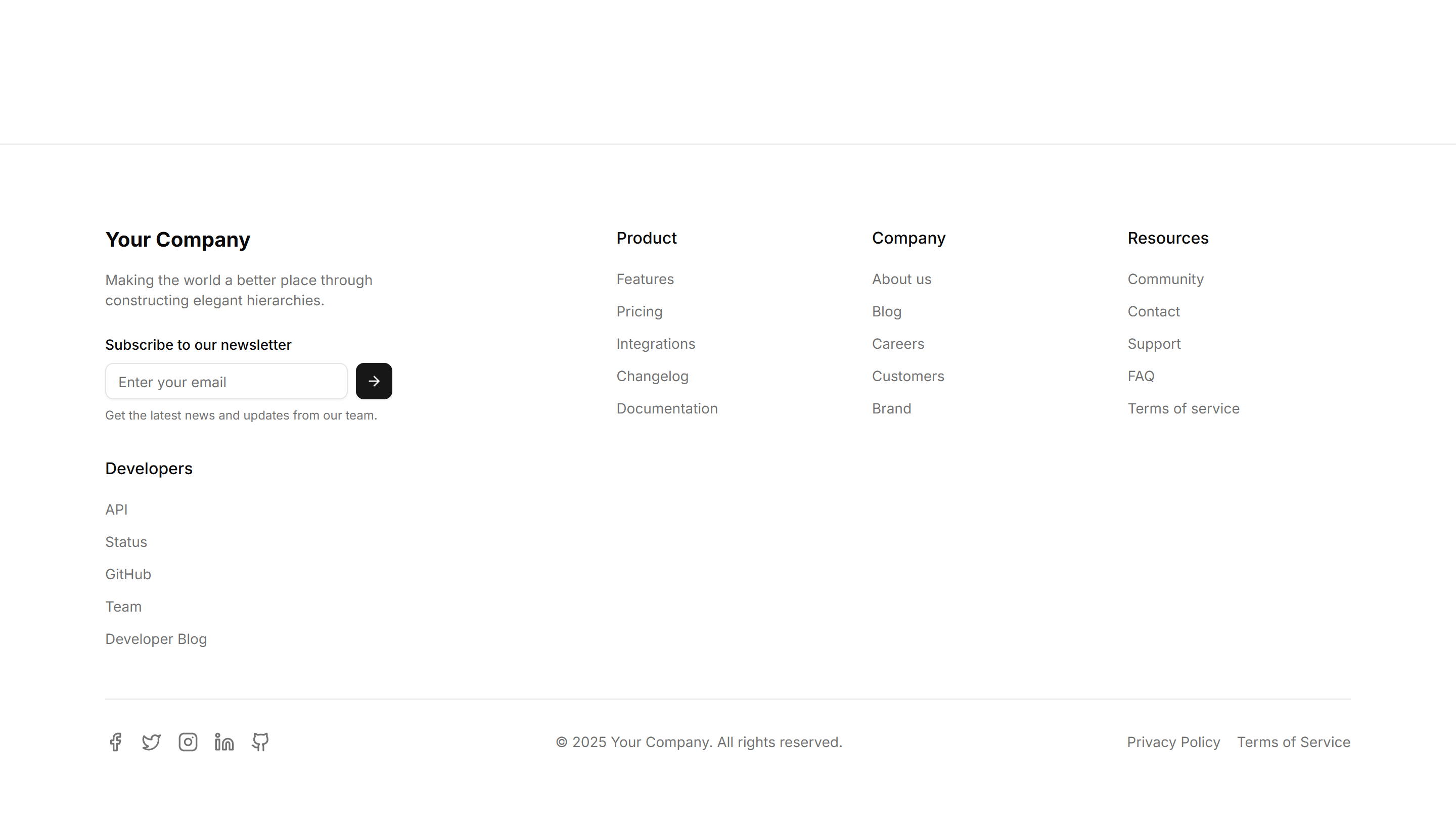 Marketing Footer: Multi Column