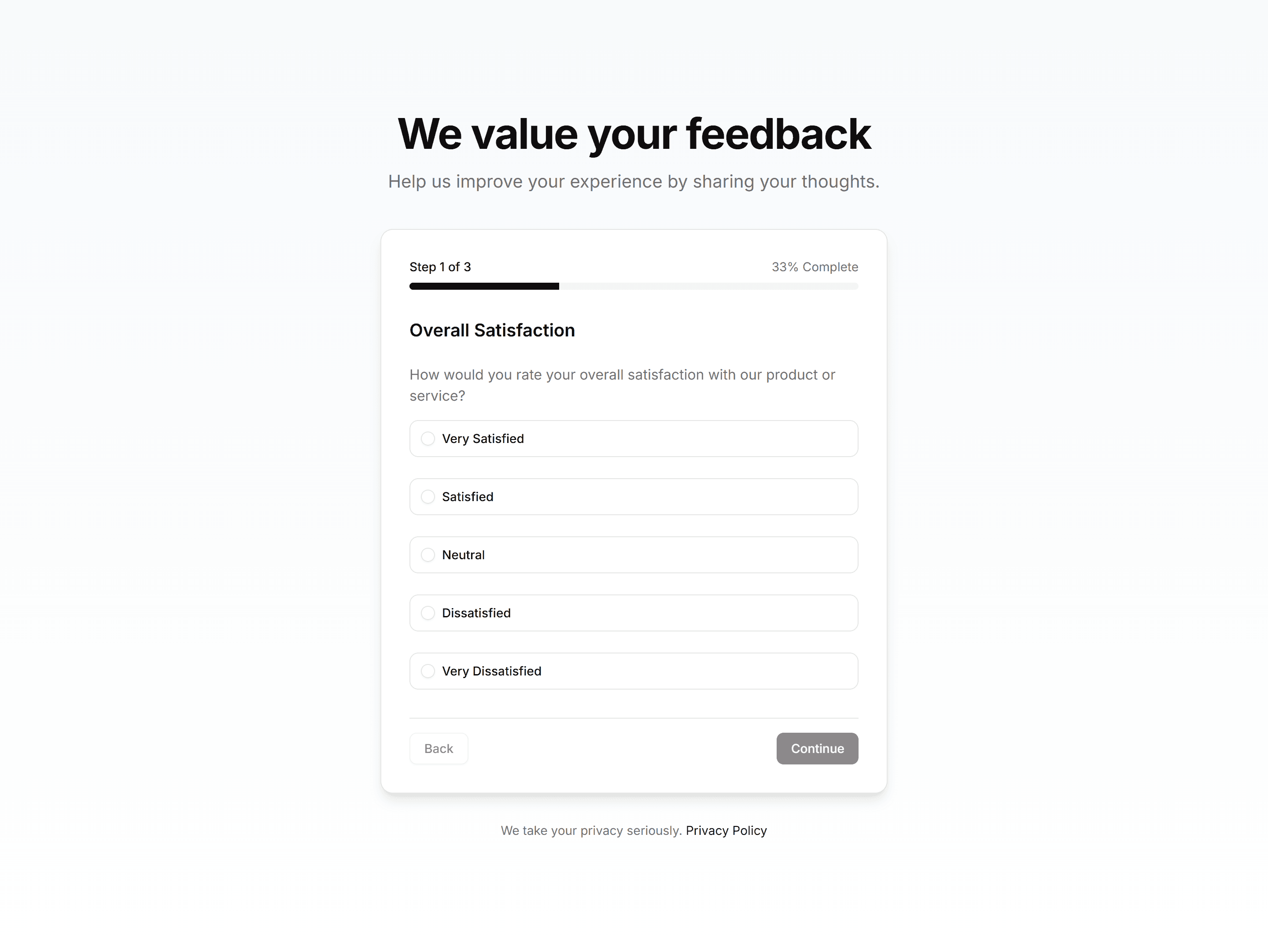 Marketing Hero Form: Feedback Survey Form