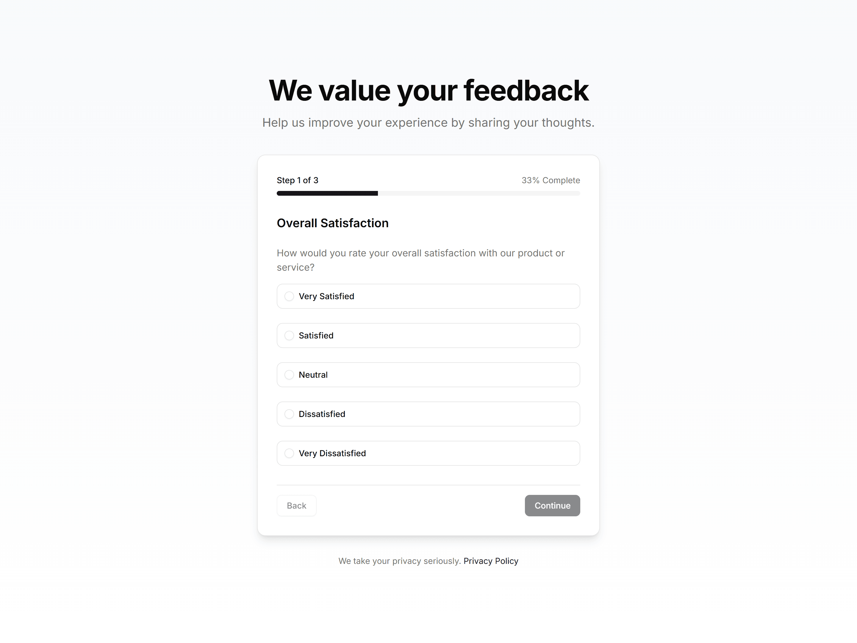 Marketing Hero Form: Feedback Survey Form