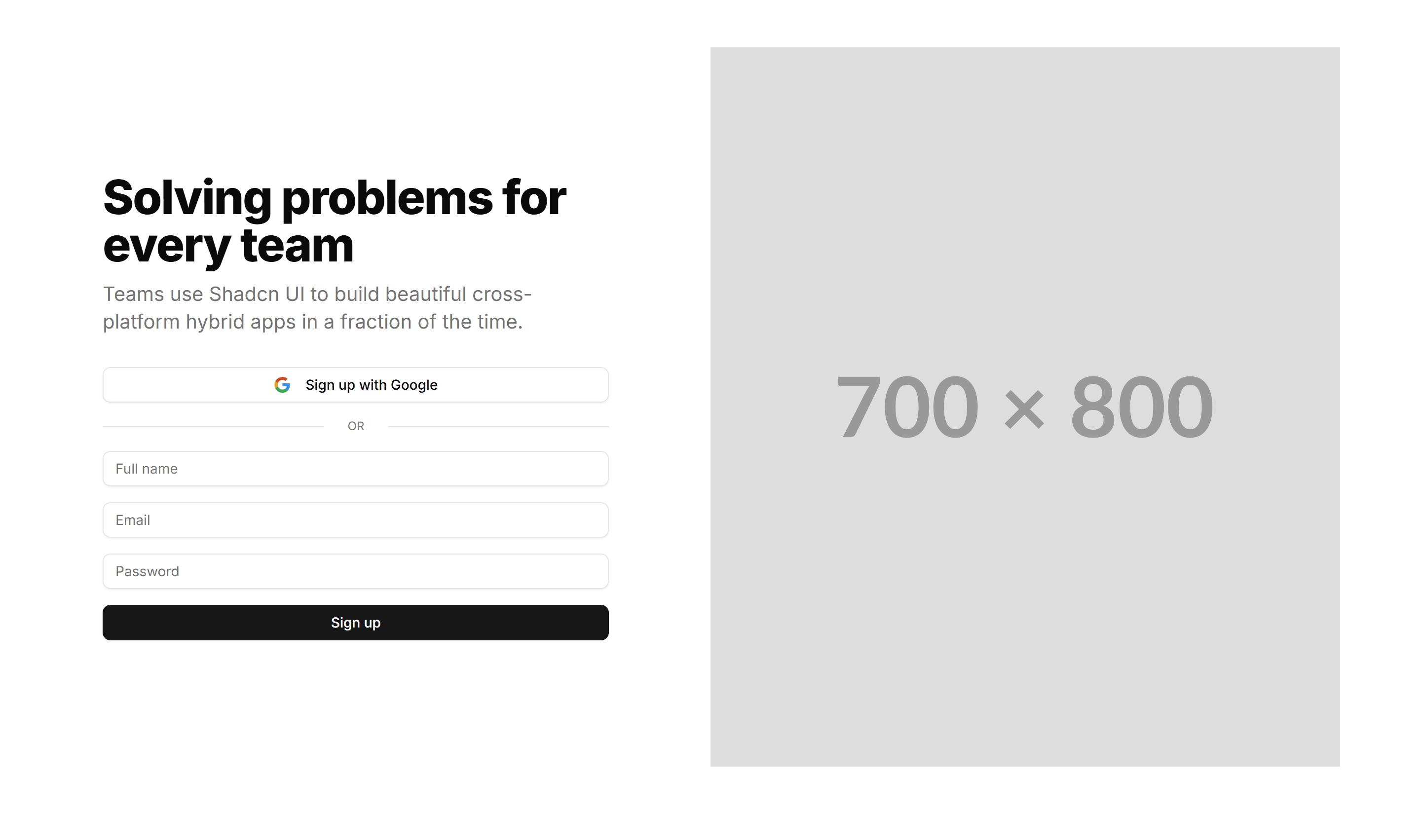 Marketing Hero Form: Image And Form