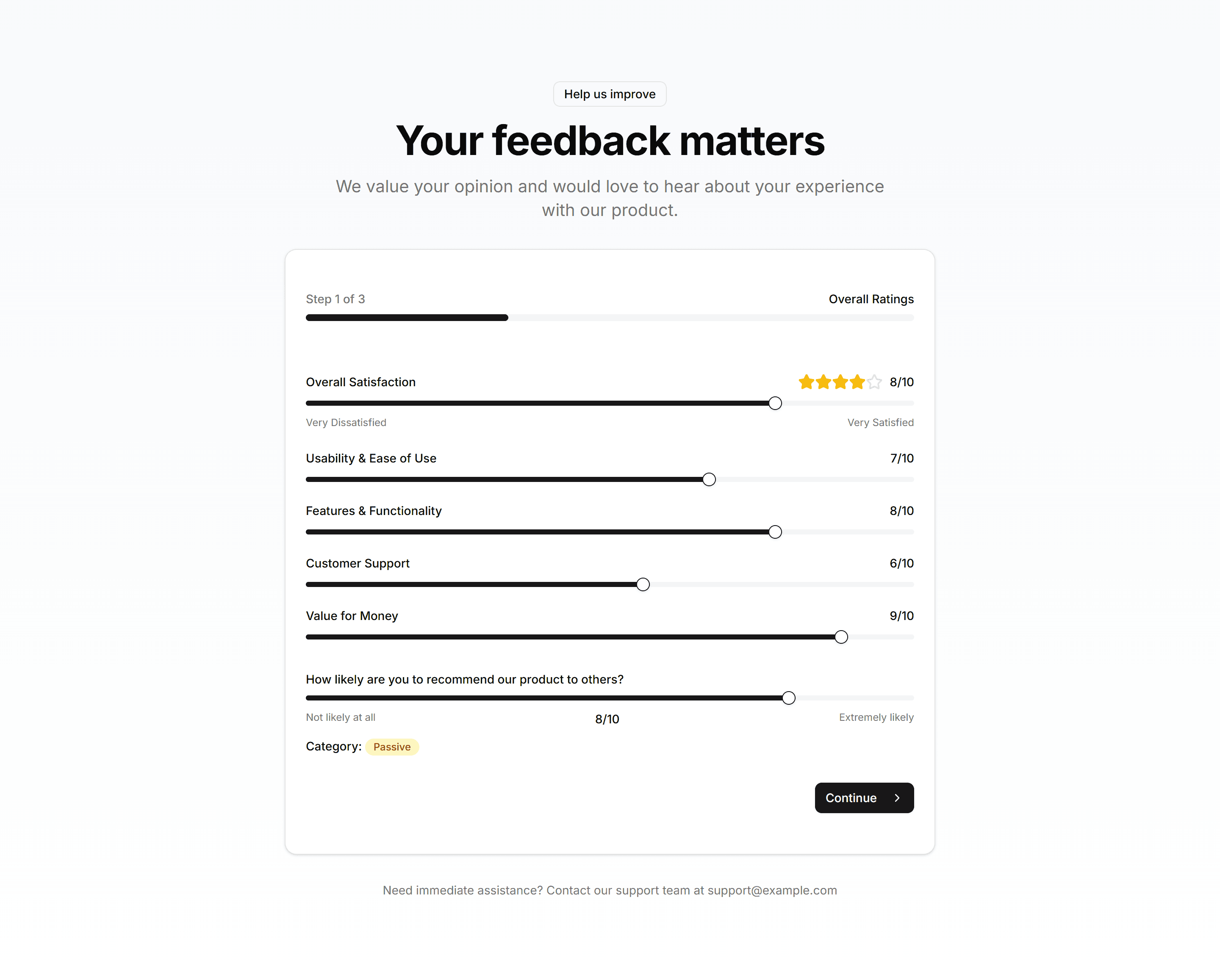 Marketing Hero Form: User Feedback Form