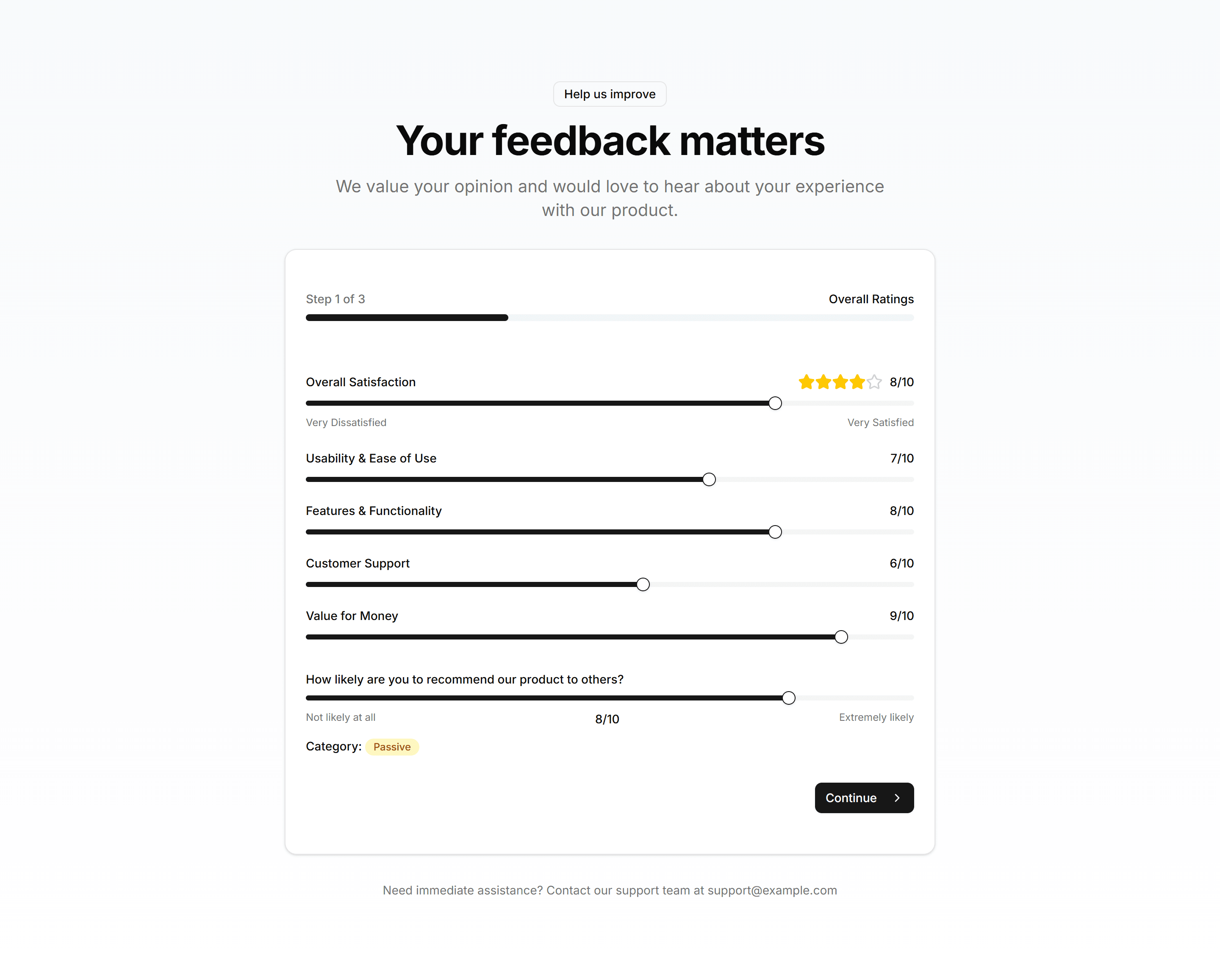 Marketing Hero Form: User Feedback Form