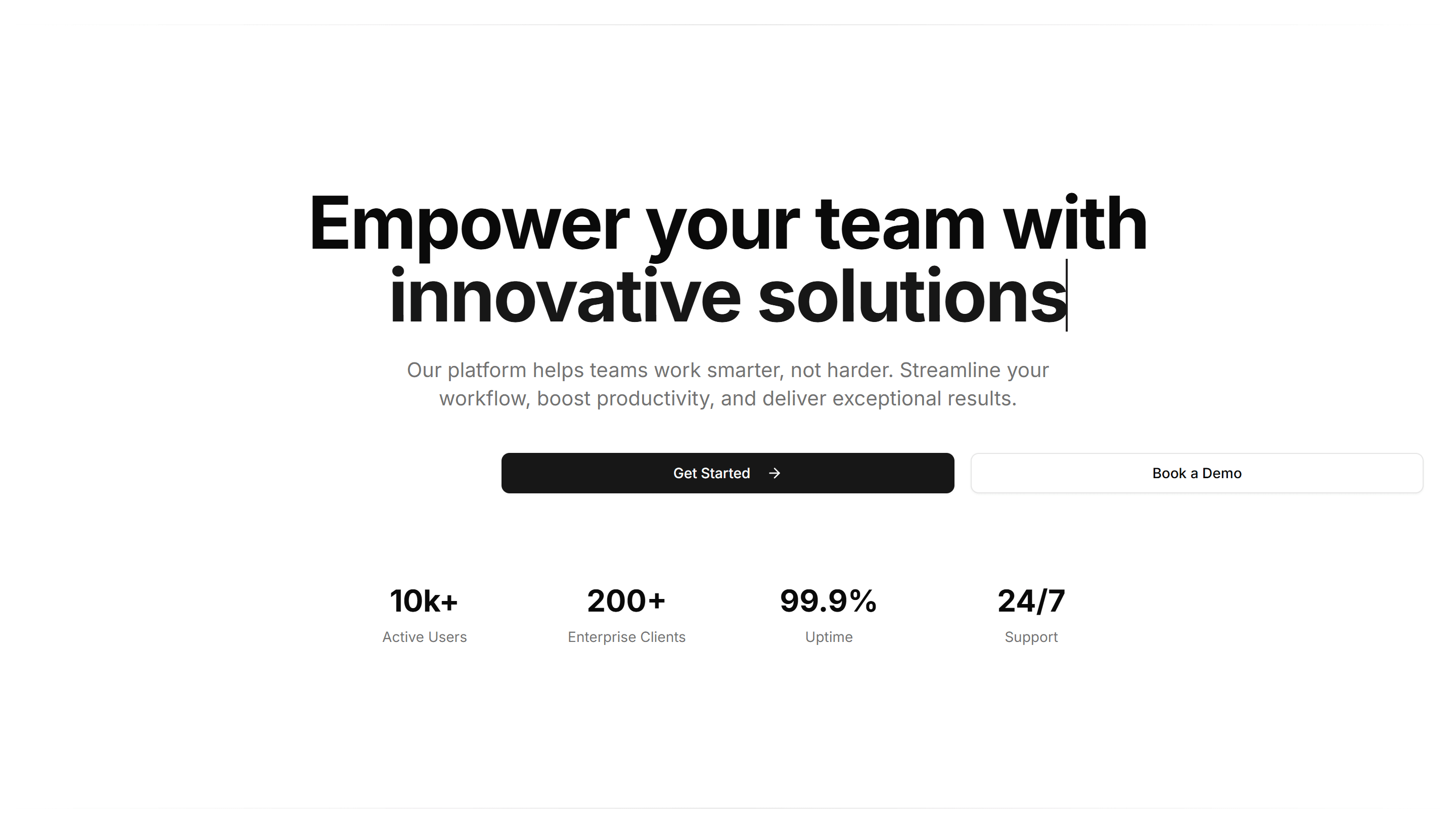 Marketing Hero Section: Animated Text Hero
