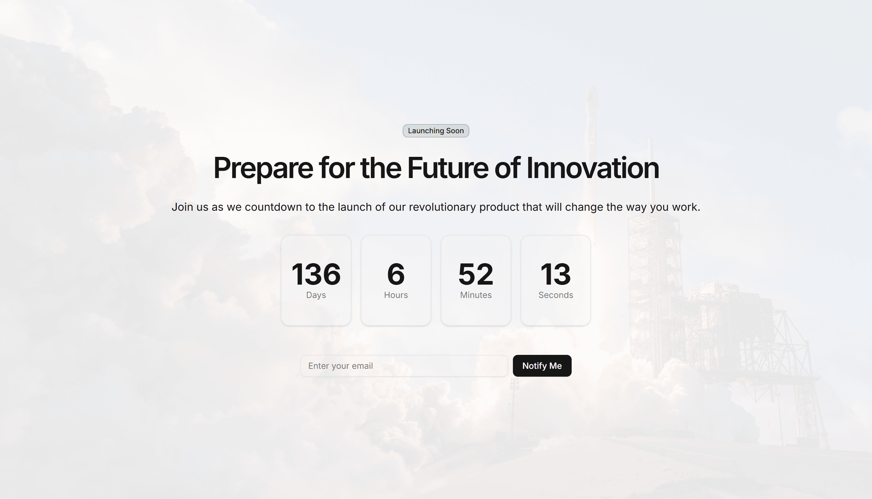 Marketing Hero Section: Countdown Hero