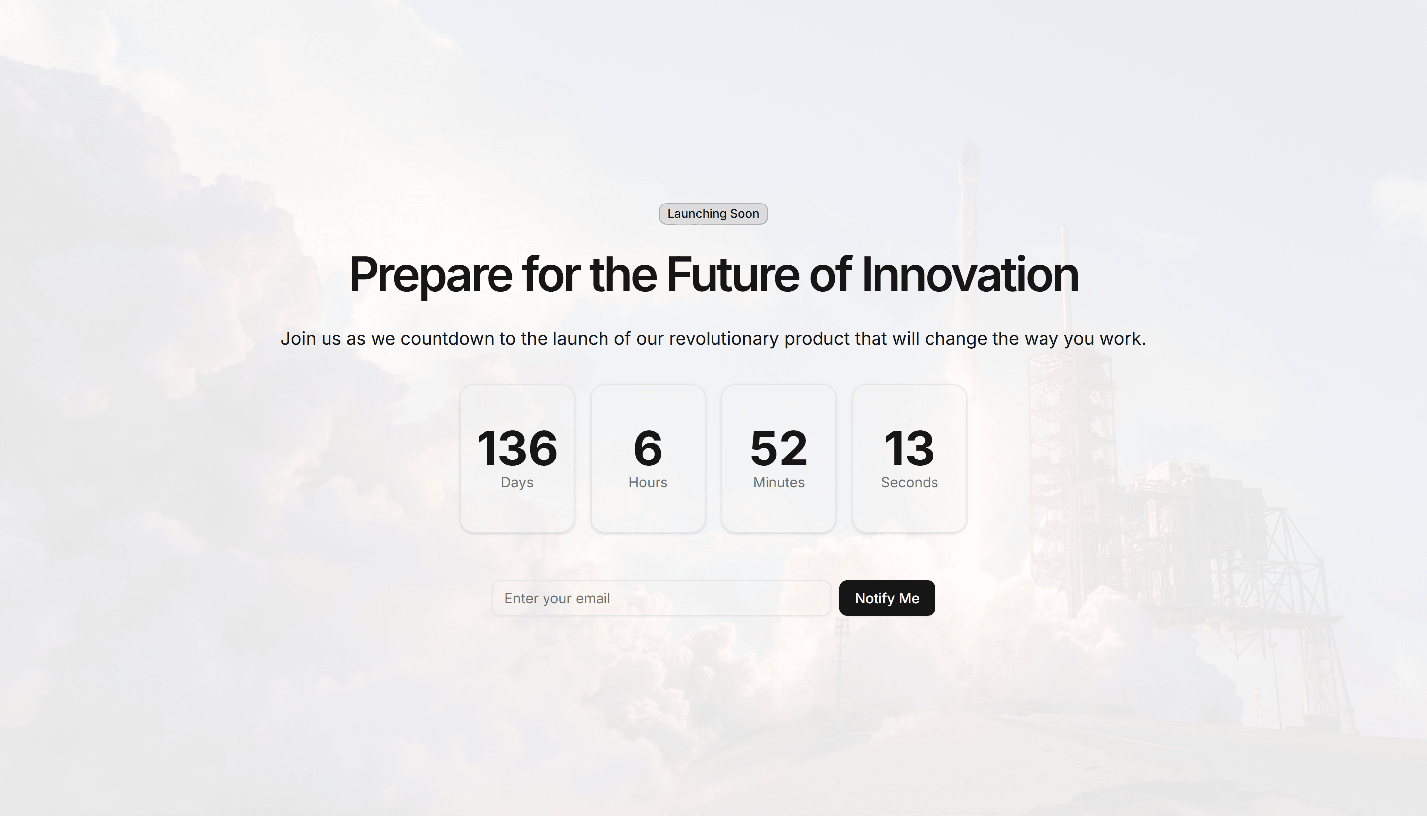 Marketing Hero Section: Countdown Hero