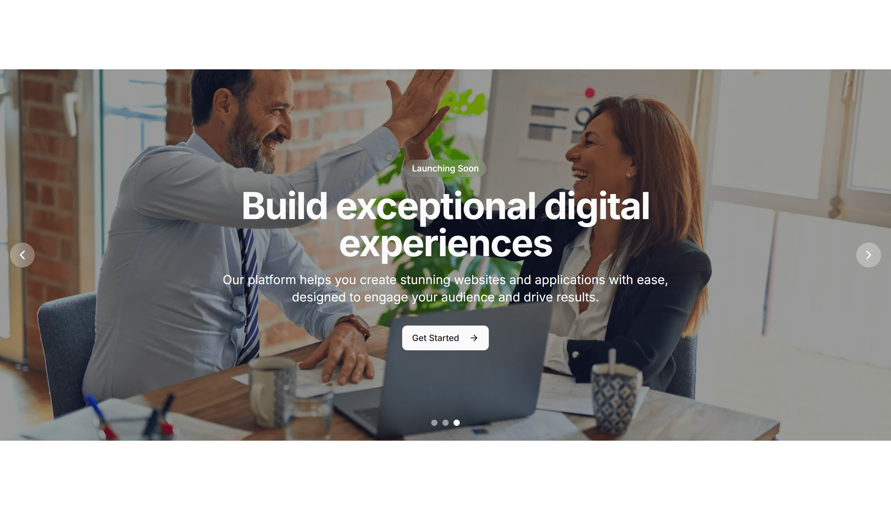 Marketing Hero Section: Image Carousel Hero