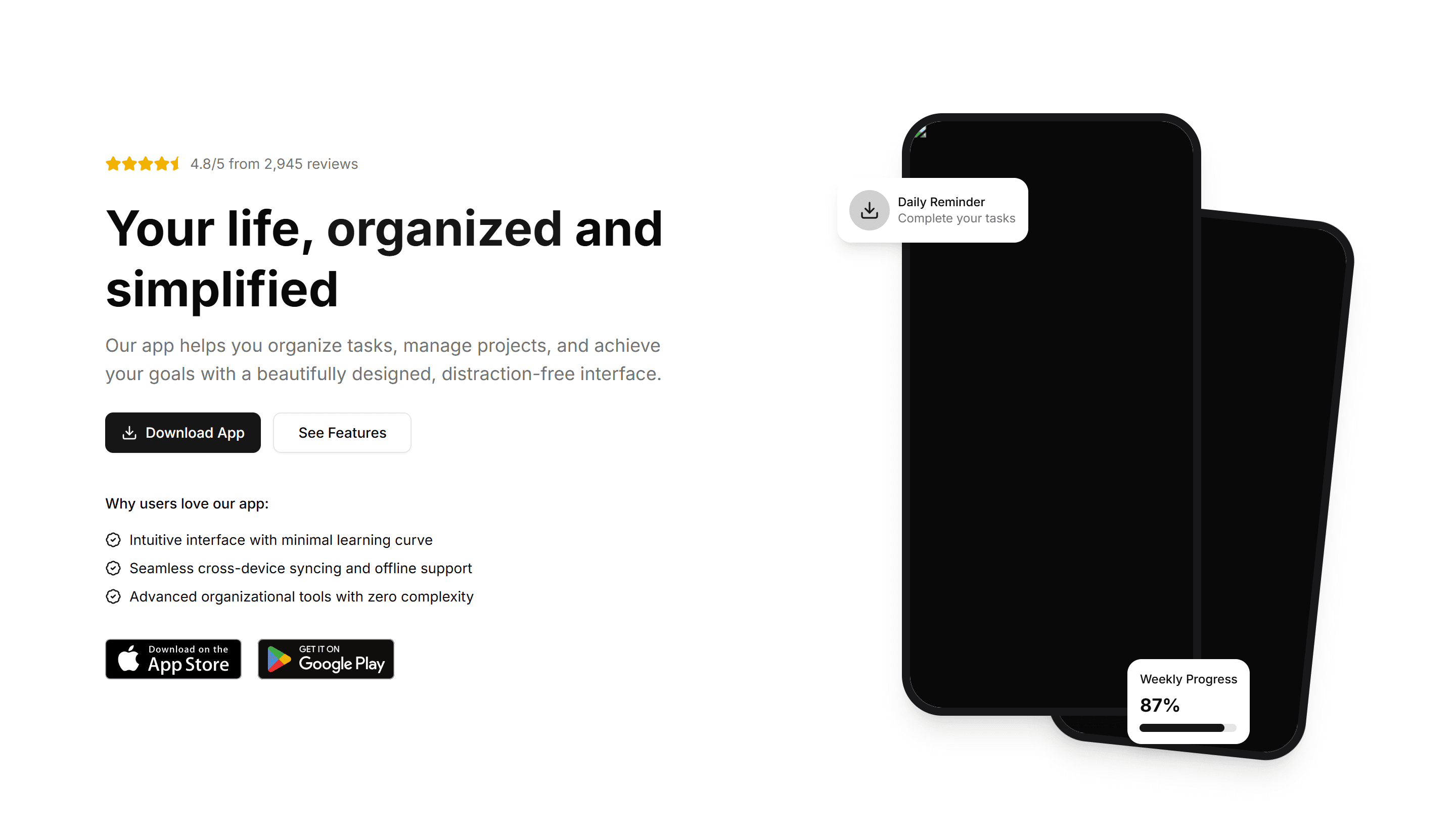 Marketing Hero Section: Mobile App Hero