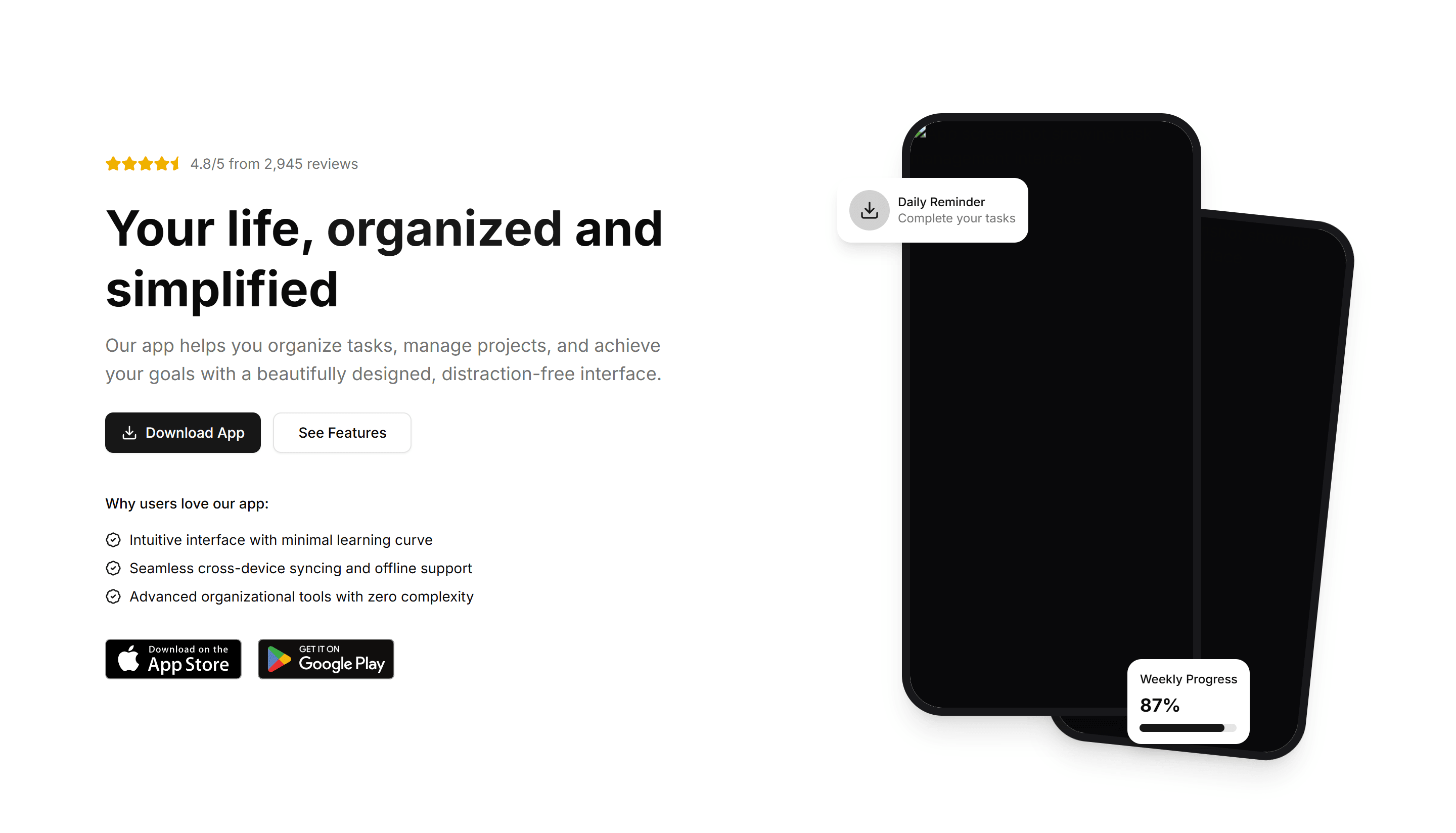 Marketing Hero Section: Mobile App Hero