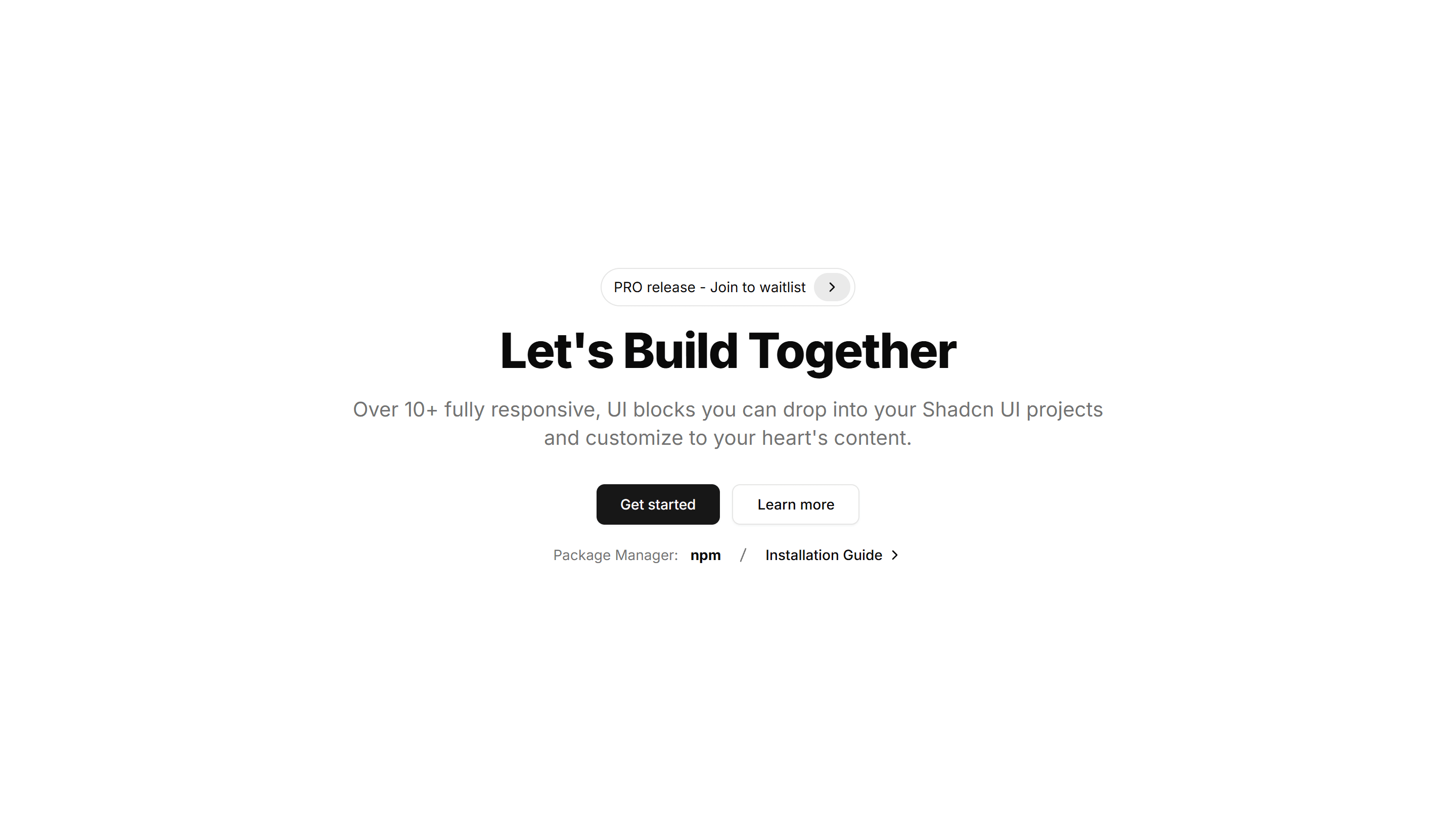 Marketing Hero Section: Simple Centred