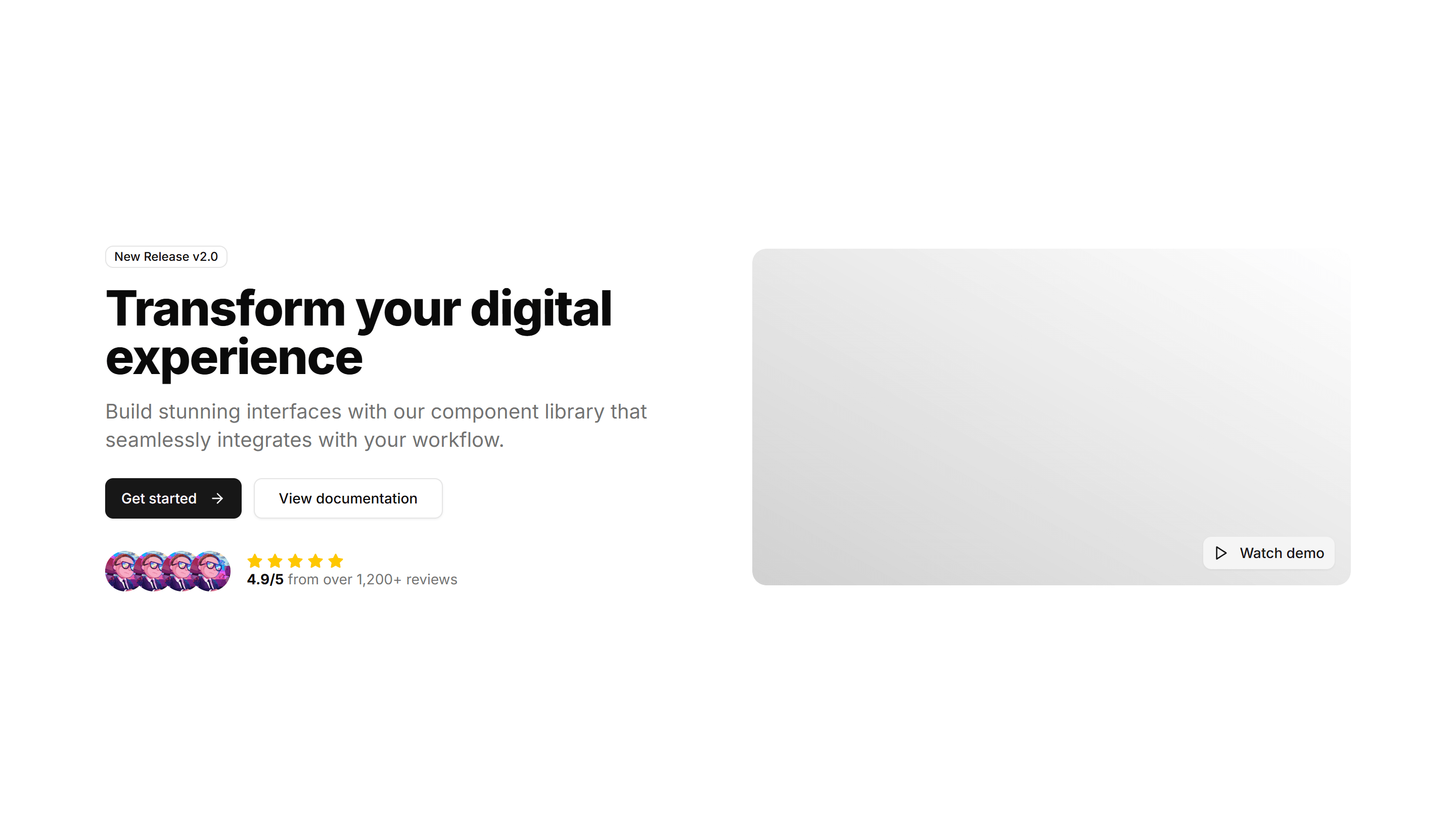 Marketing Hero Section: Split With Video