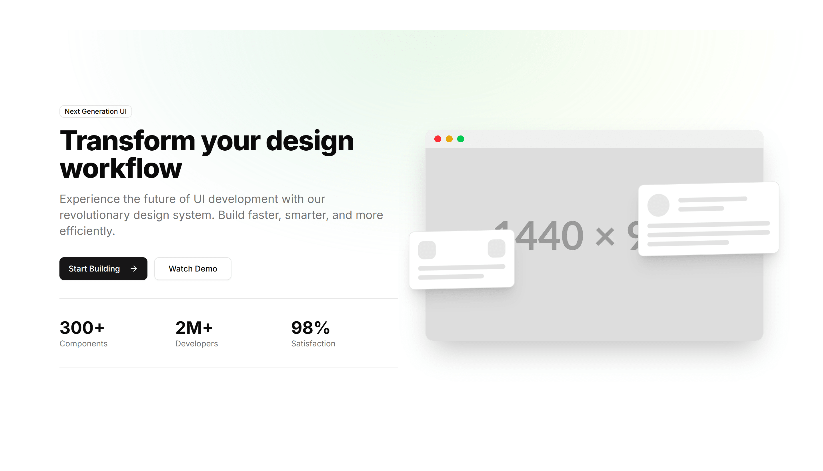 Marketing Hero Section: With 3D Mockup