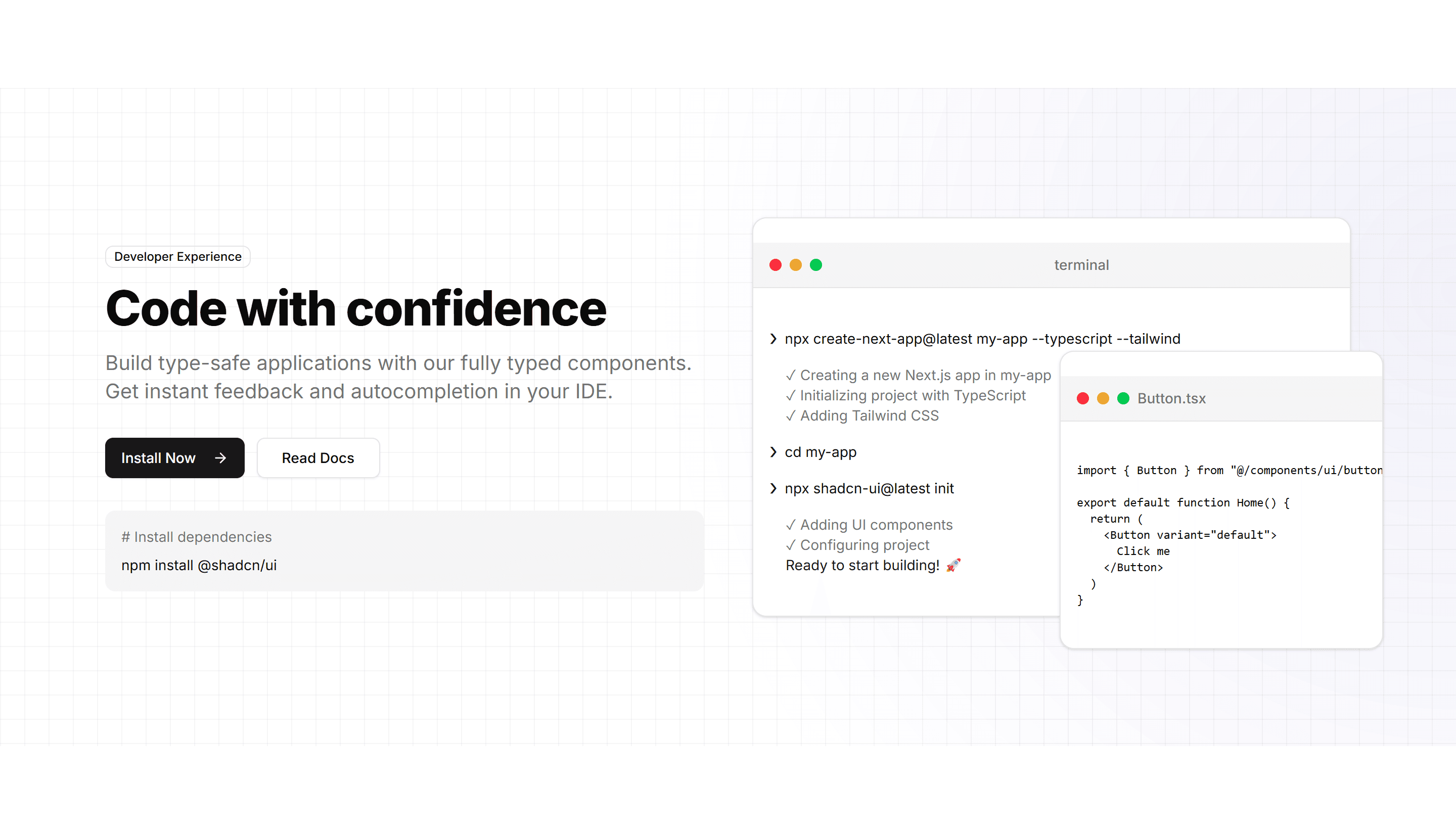 Marketing Hero Section: With Code Preview