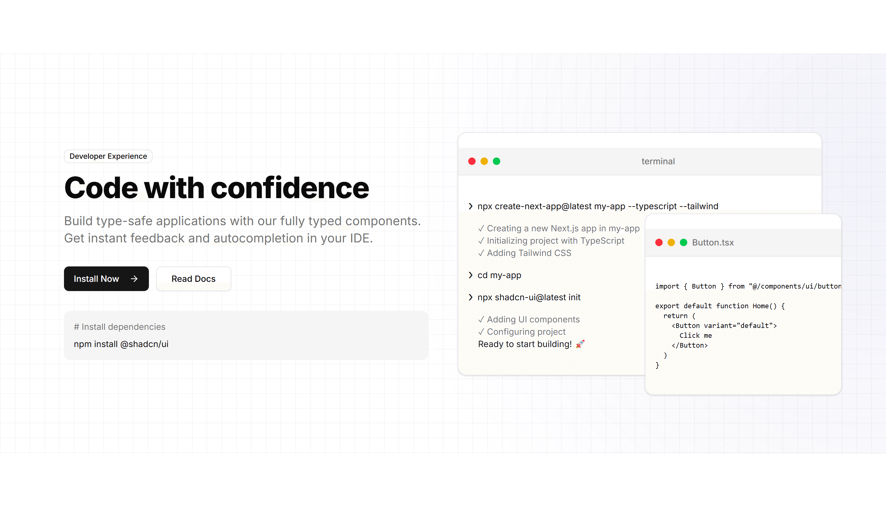 Marketing Hero Section: With Code Preview
