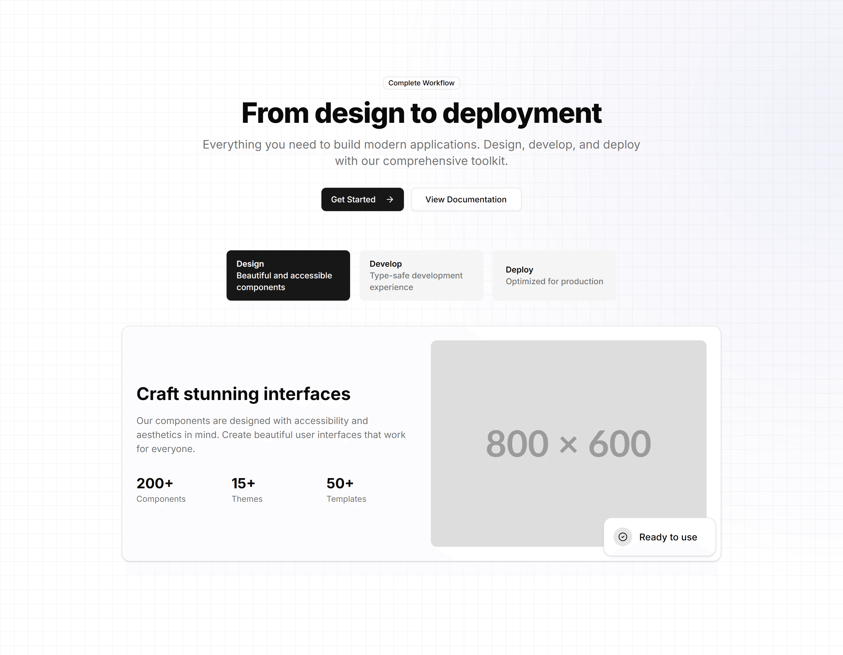 Marketing Hero Section: With Content Tabs
