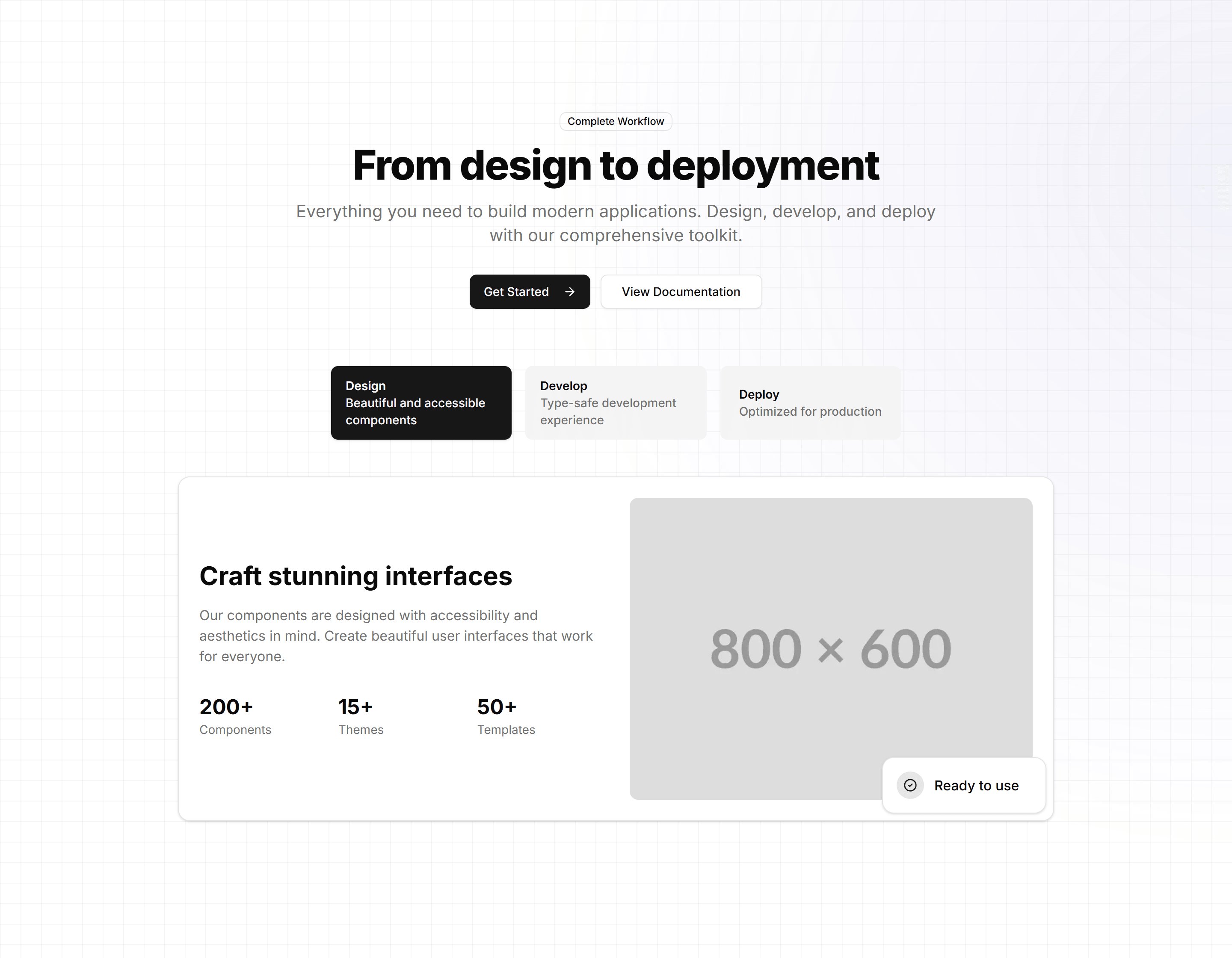 Marketing Hero Section: With Content Tabs