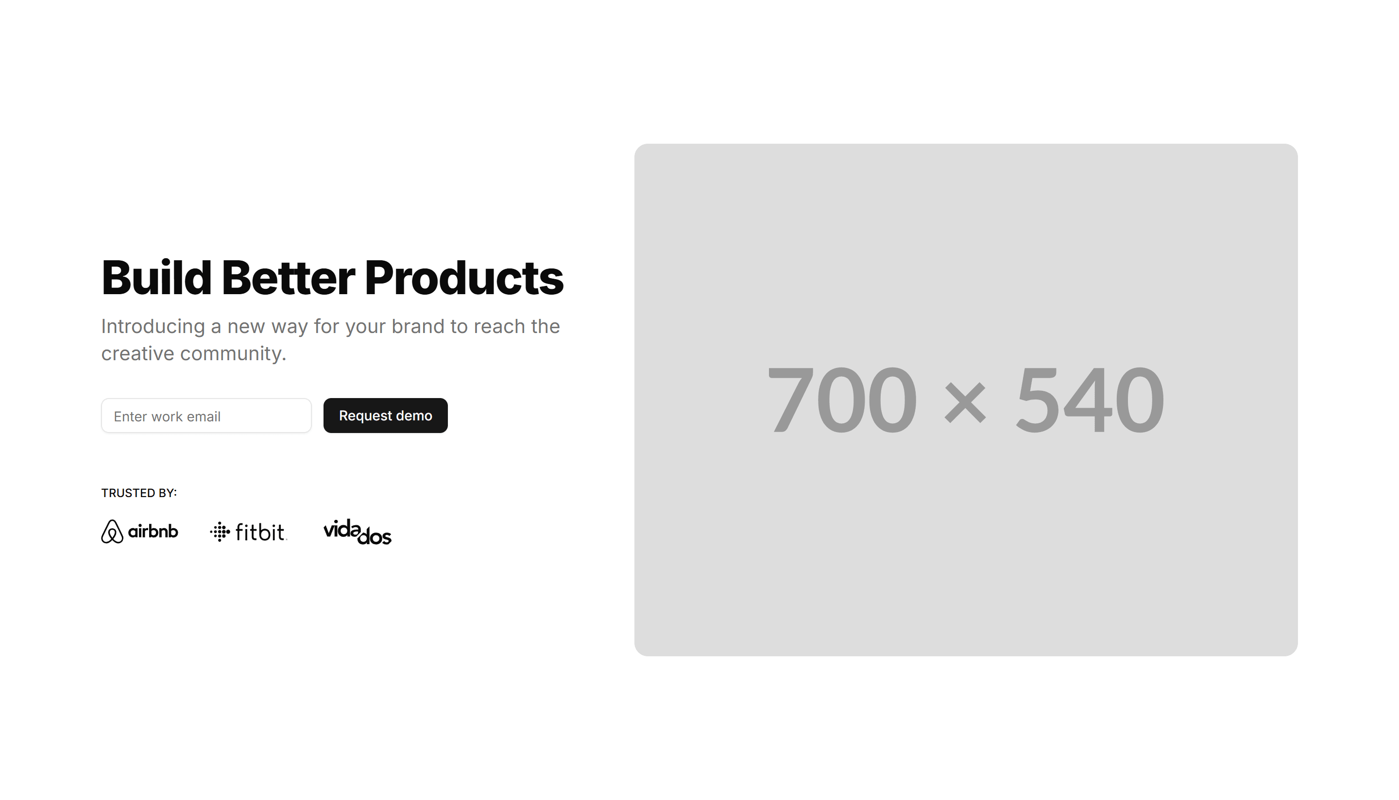 Marketing Hero Section: With Email Input